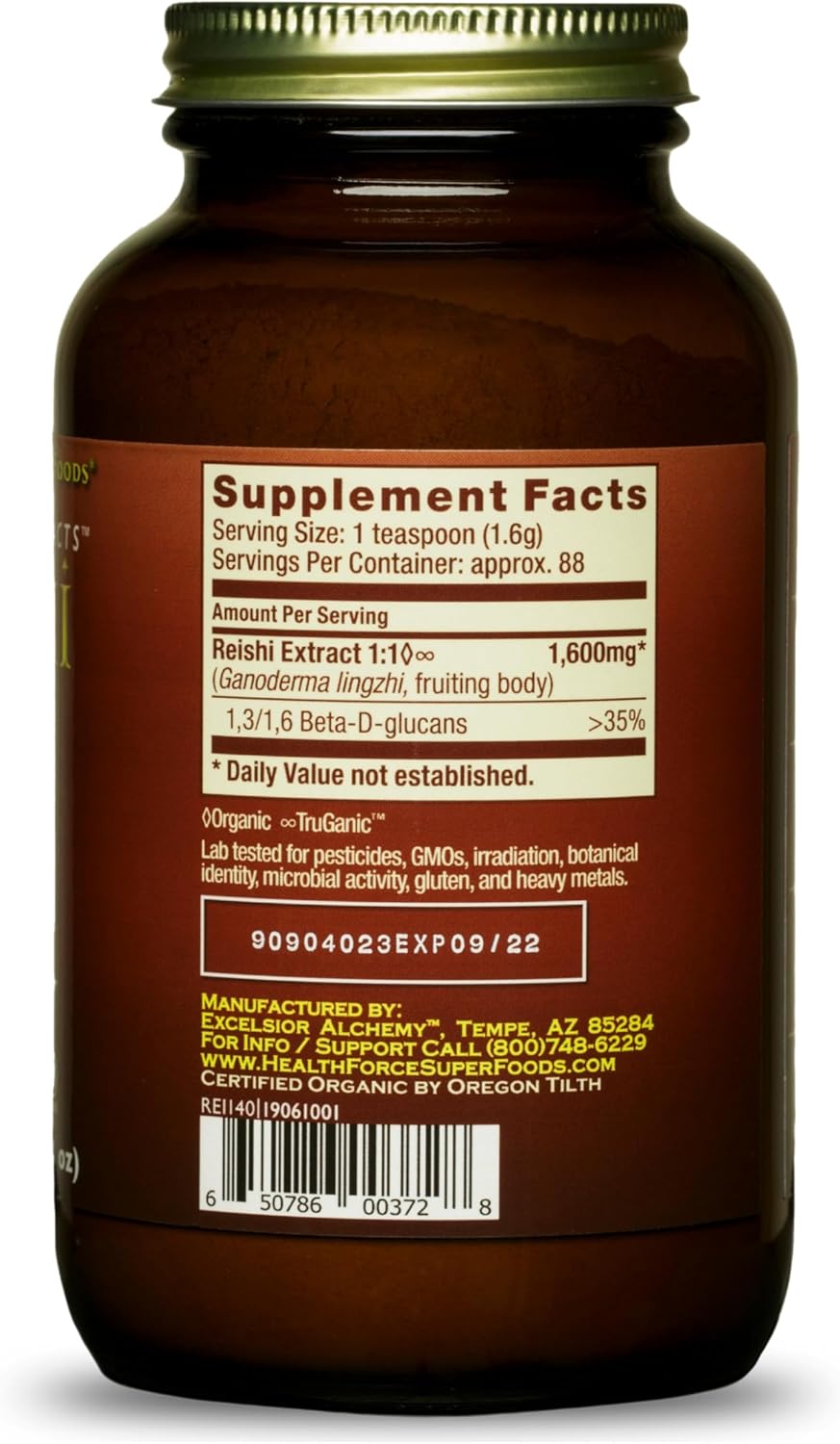 HealthForce SuperFoods Integrity Extracts Reishi Powder 140g - Organic Mushroom Extract for Immune Support and Wellness - Espot.com.au