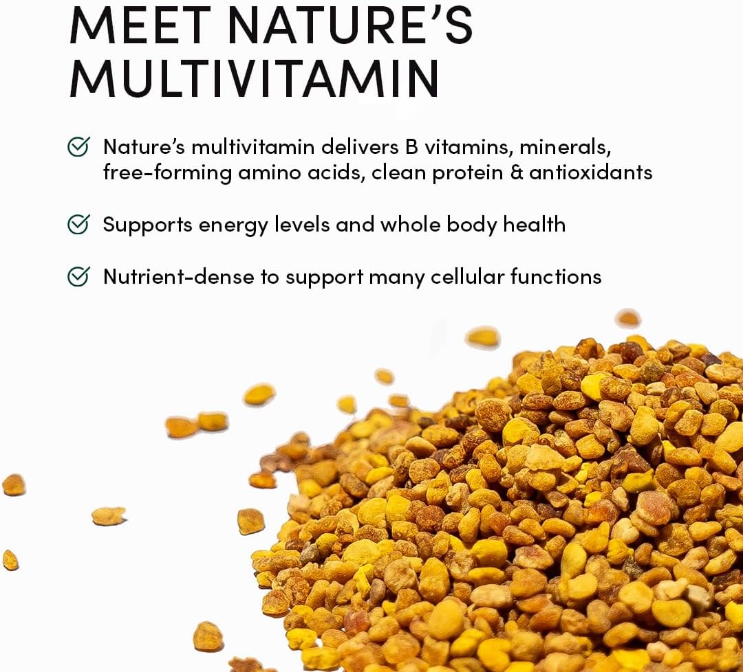 100-raw-bee-pollen-granules---natural-source-of-vitamin-b-minerals-amino-acids-protein---paleo-keto-and-gluten-free---52-oz-jar-4