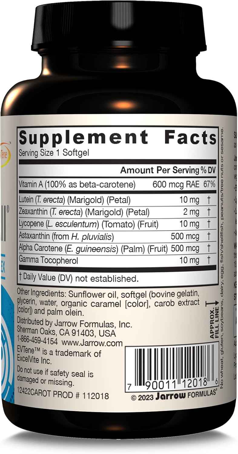 CarotenAll Dietary Supplement Softgels for Vision & Cardiovascular Health - Antioxidant Support - 60 Day Supply