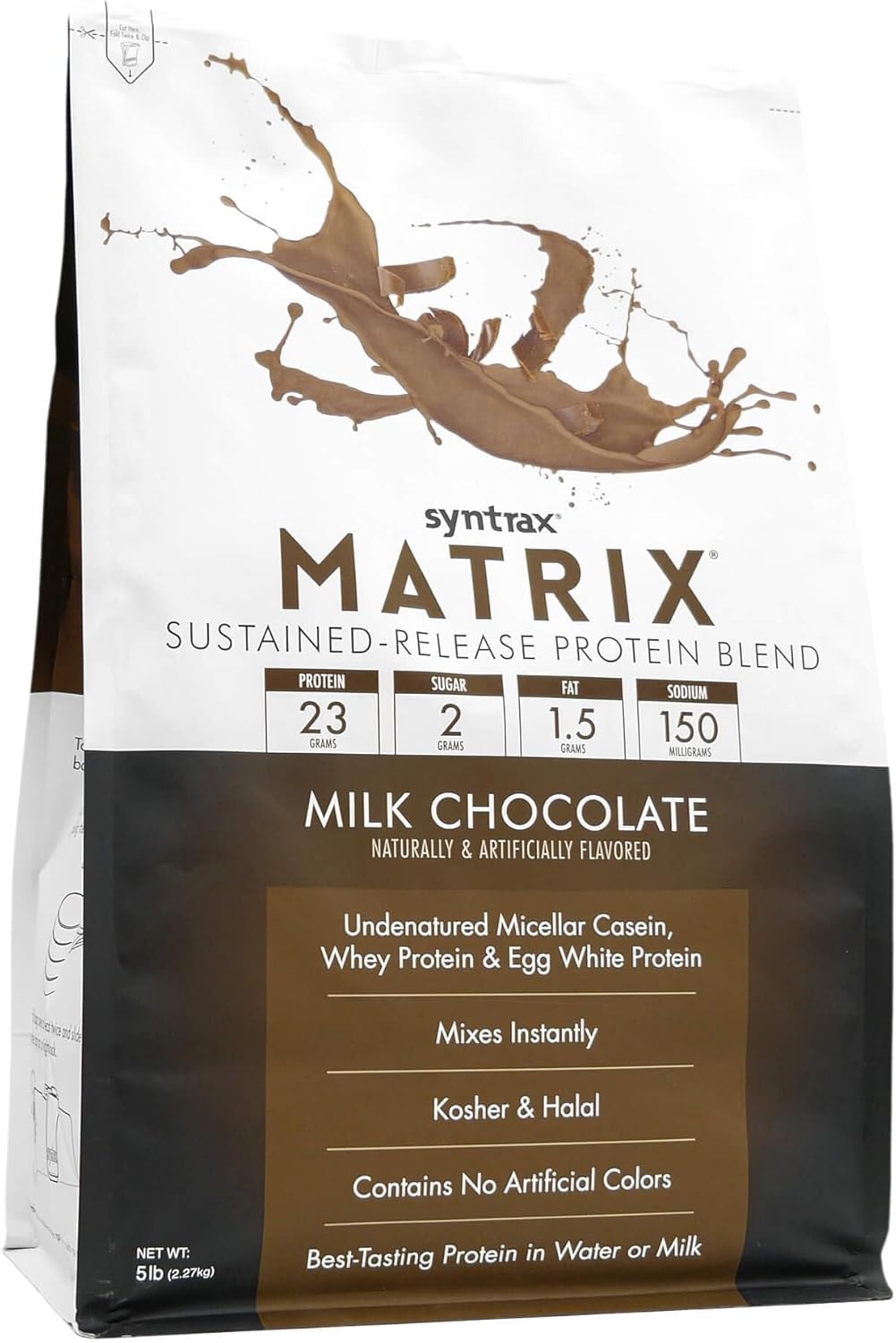 syntrax-nutrition-matrix-protein-powder-milk-chocolate-flavor-5-lbs---sustained-release-protein-blend-for-muscle-recovery-and-growth-2