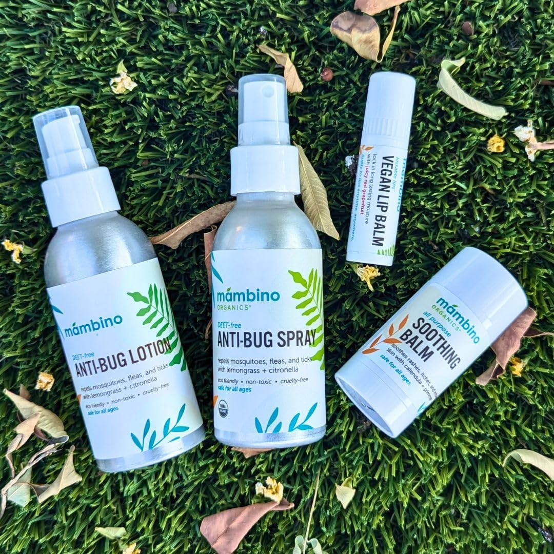 DEET-Free Organic Bug Spray Travel Size with Essential Oils for Babies, Kids, Adults - Bug Repellent for Camping - Mambino Organics 2.7 Oz - Espot.com.au