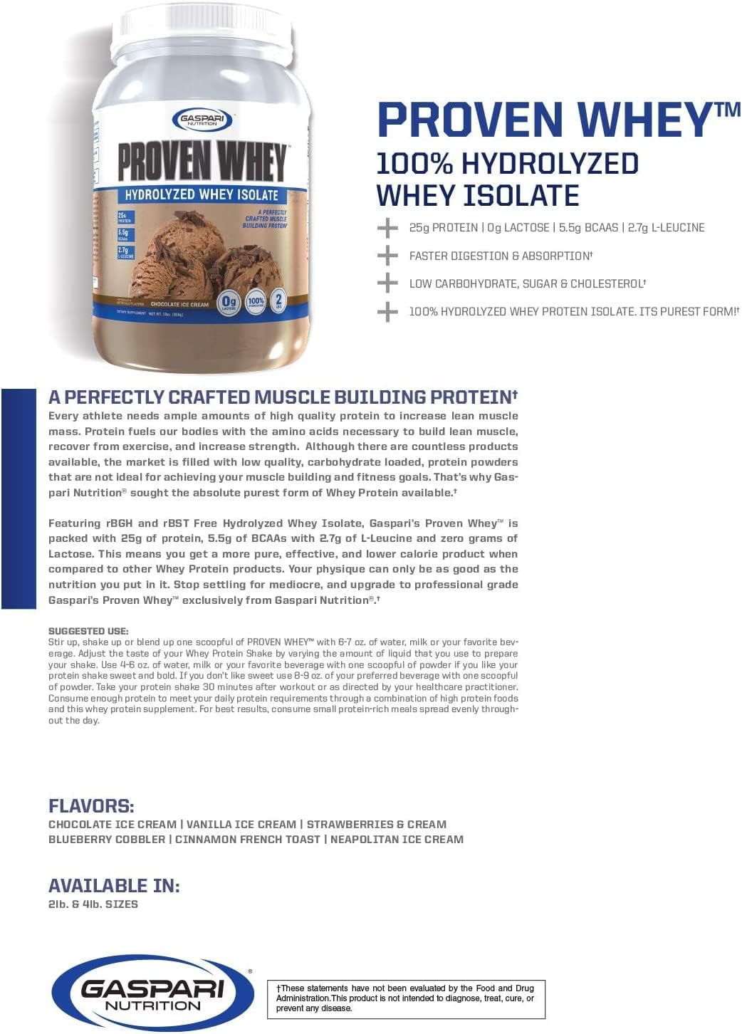 gaspari-nutrition-proven-whey-isolate-protein-powder---vanilla-ice-cream-flavor---2-pound-pack---high-protein-low-carb-lactose-free-8