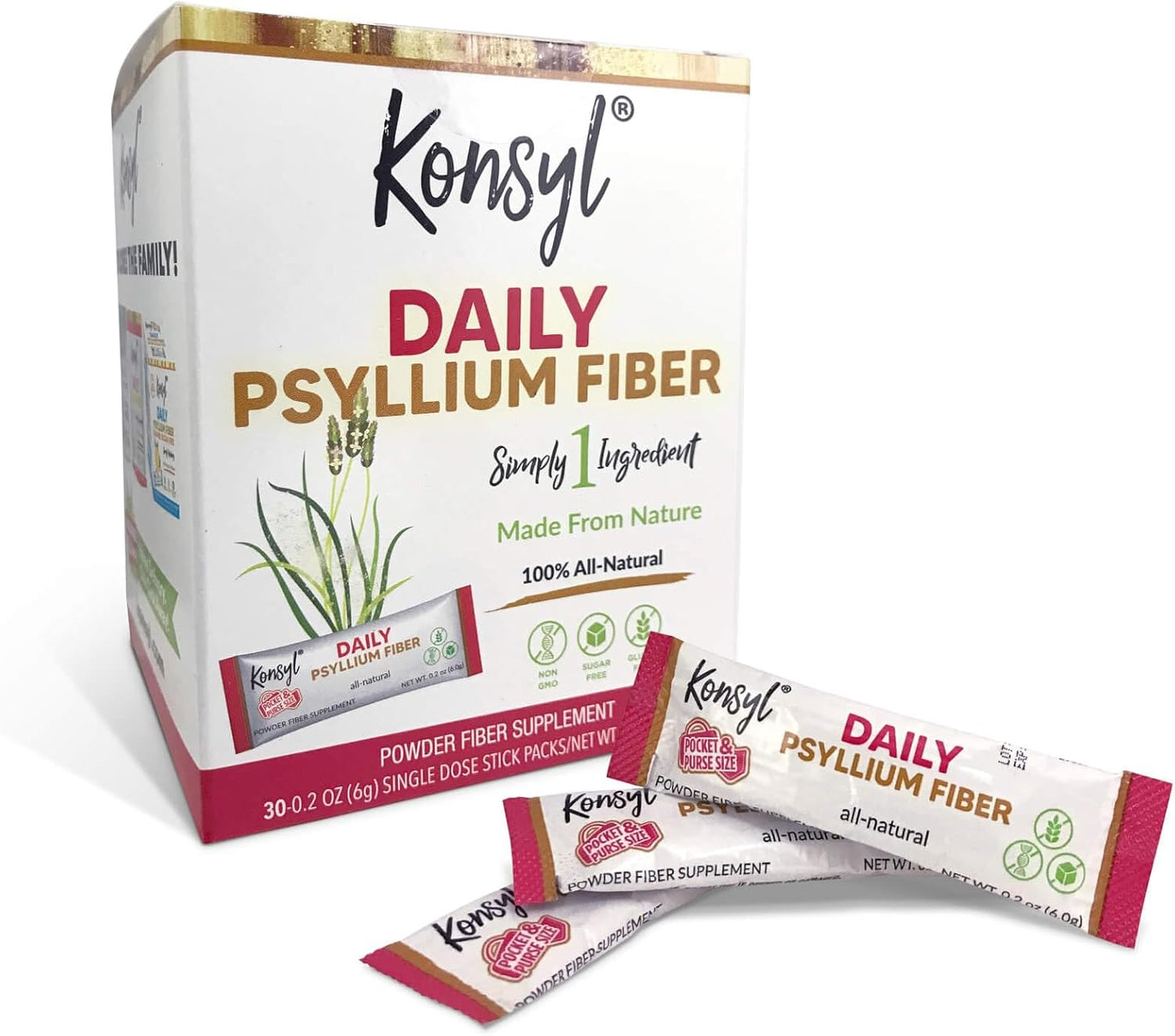 konsyl-daily-psyllium-fiber-stick-packs---convenient-on-the-go-soluble-fiber-supplement-powder---gluten-free-sugar-free-vegan-keto---30-packets-2