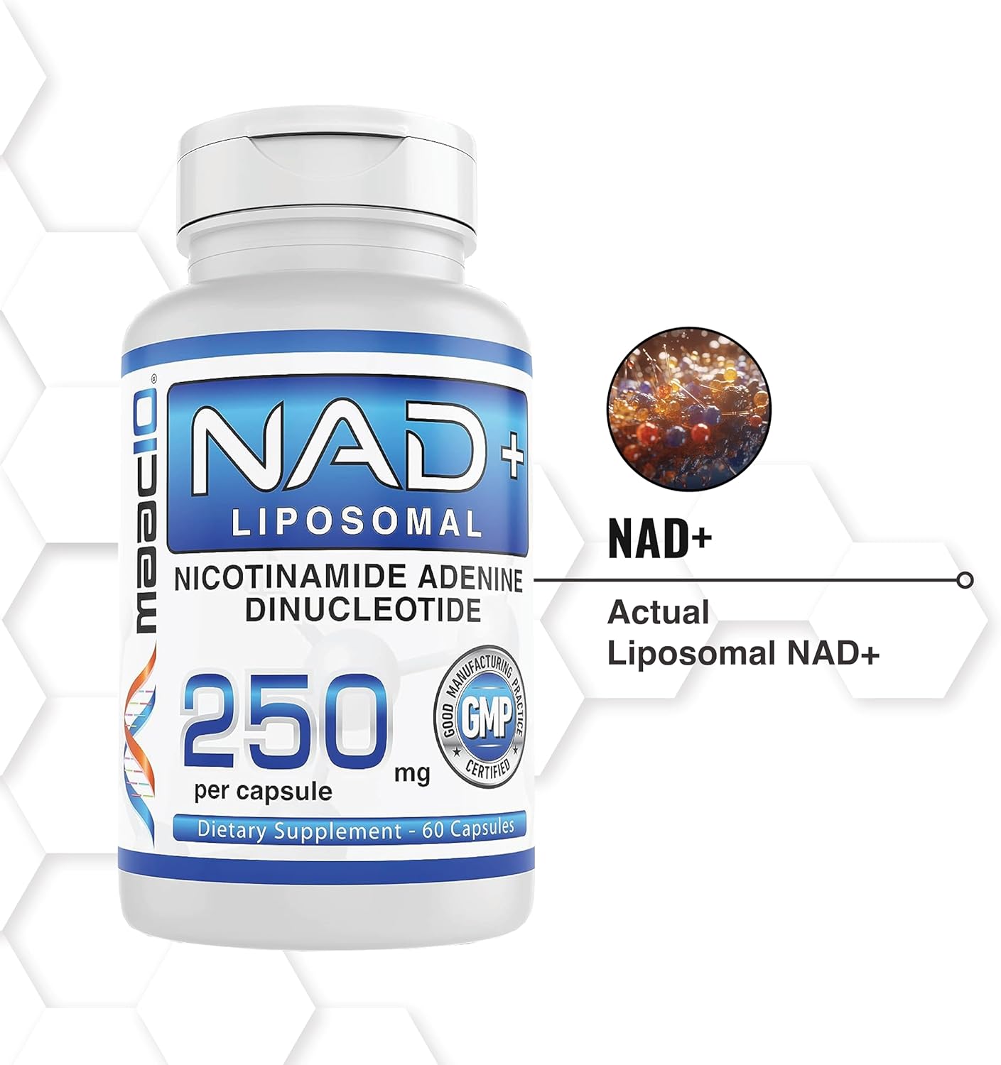 3 Pack Liposomal NAD+ Capsules - 180 x 250mg | Supports Energy & Reduces Fatigue - Non-GMO, Gluten Free, Vegan - Espot.com.au