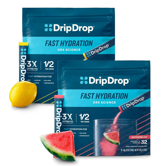 hydrate-with-dripdrop-watermelon-lemon-electrolyte-powder-packets---64-pack-bundle-1