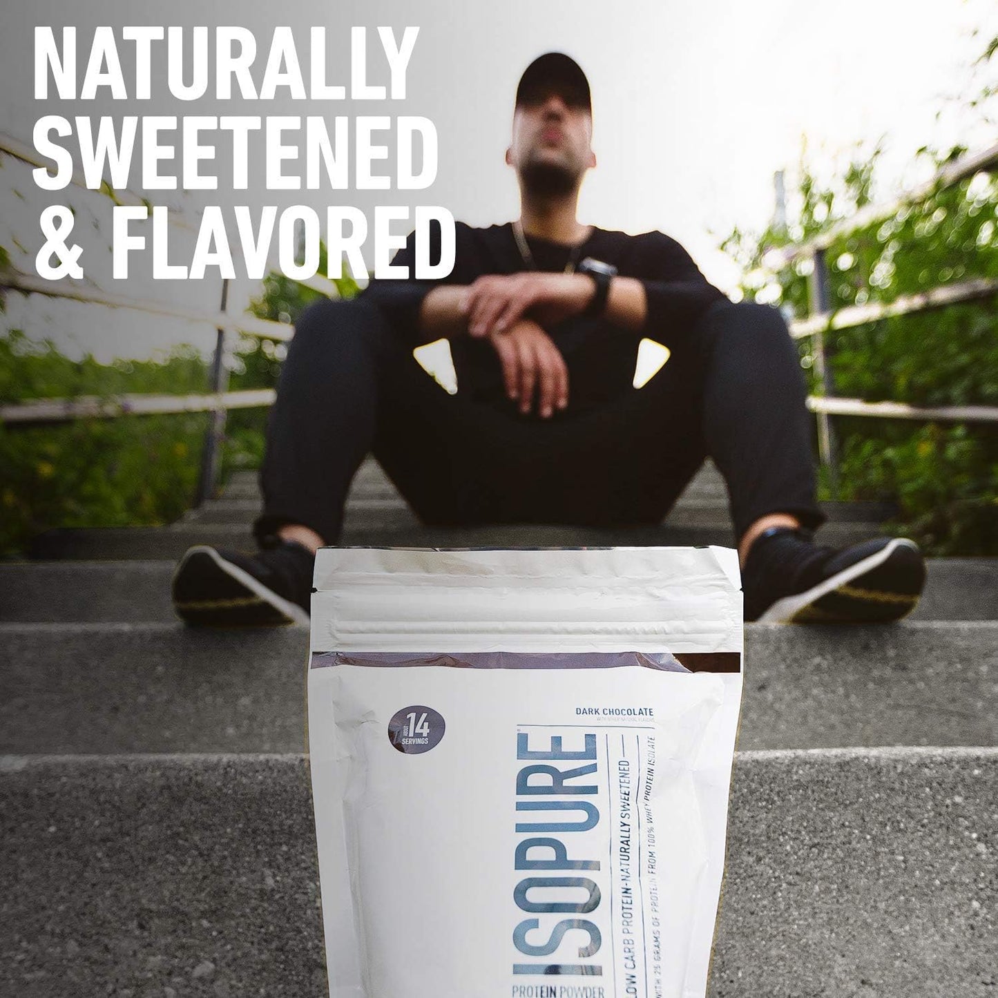 Isopure Low Carb Whey Isolate Protein Powder - Dark Chocolate Flavor - 25g Protein Per Serving - 1 Lb - Gluten & Lactose Free - With Vitamins - 14 Servings - Espot.com.au