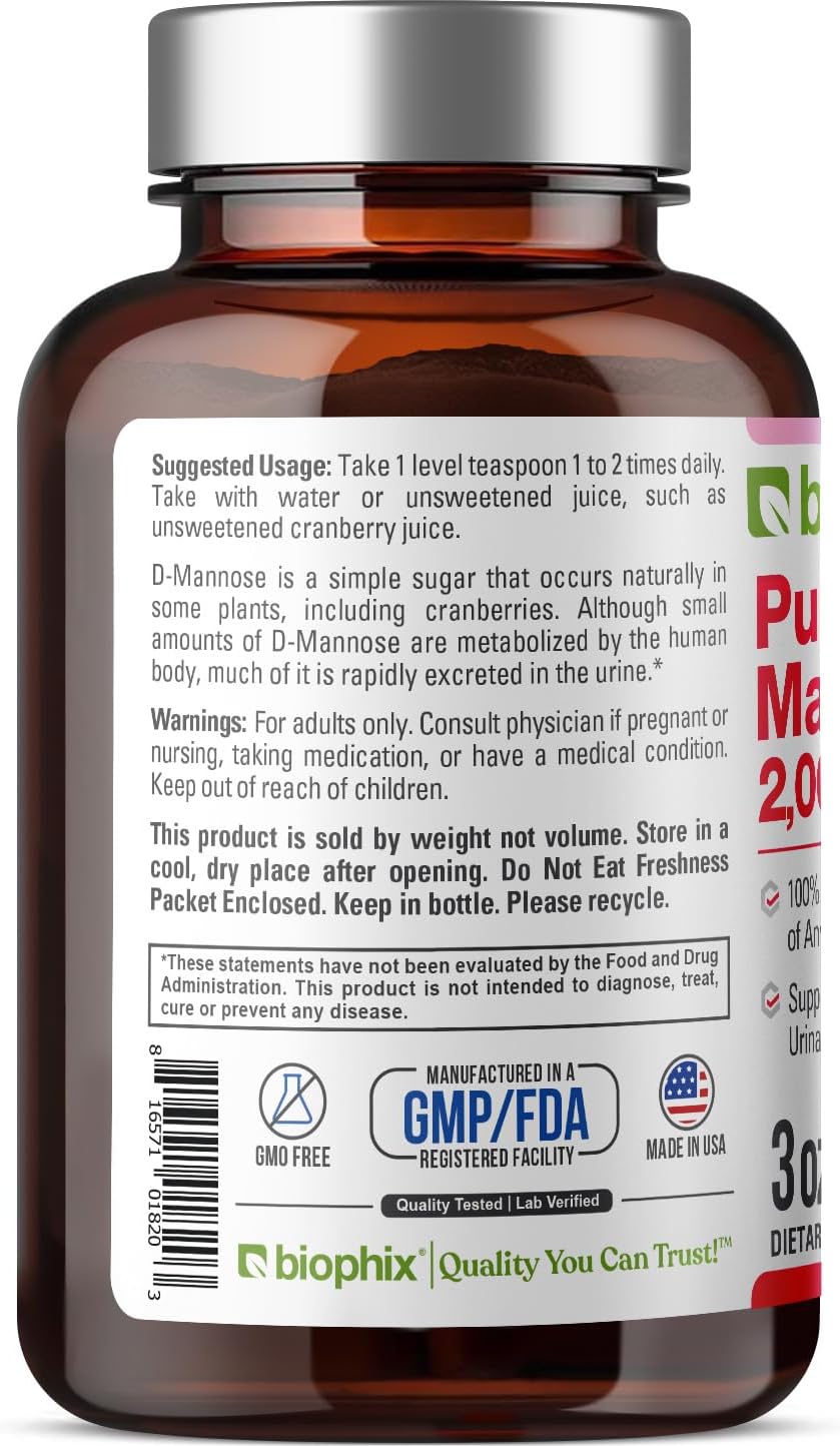 biophix-pure-mannose-powder-2000mg---3-oz-85g---promotes-urinary-bladder-tract-health-9