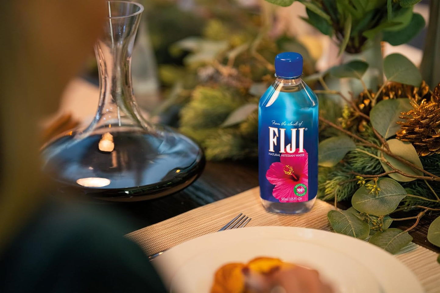 Pack of 24 FIJI Natural Artesian Bottled Water 500mL with 100% Natural Electrolytes - 16.9 Fl Ounce - Espot.com.au
