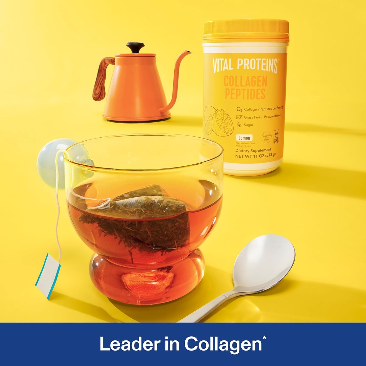 grass-fed-collagen-peptides-powder---lemon-flavor---supports-hair-skin-nails-bones-and-joints---hydrolyzed---11oz-2