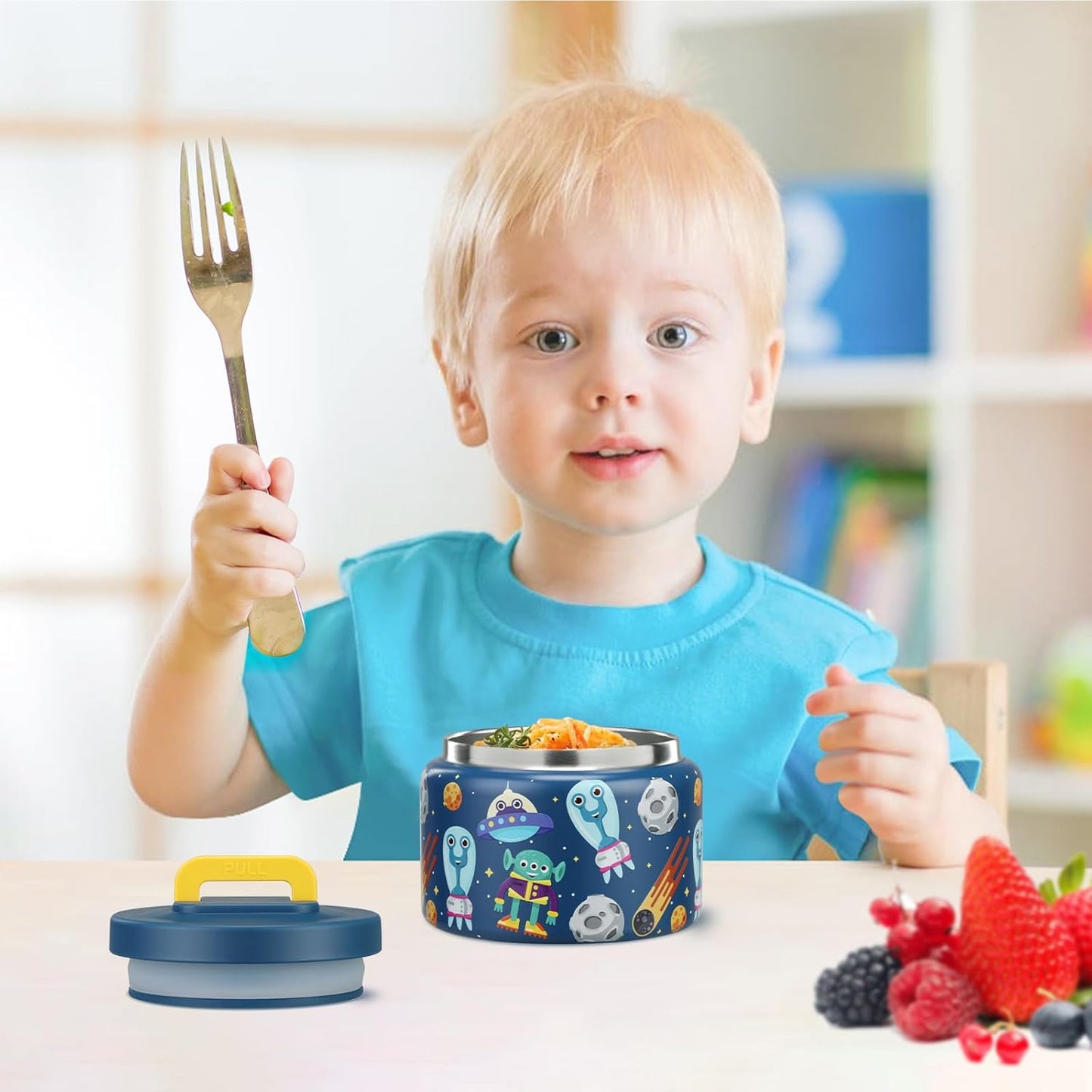 8oz-kids-stainless-steel-thermos-for-hot-and-cold-food---easy-open-wide-mouth-lunch-container-for-preschool-travel---blue-aliens-6