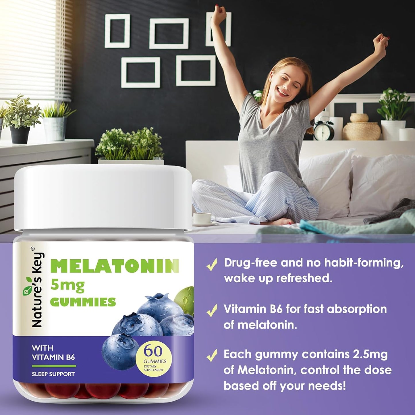 5mg-melatonin-gummies-with-vitamin-b6-for-kids-adults---non-gmo-gluten-free-blueberry-flavored-supplement---60-count-2