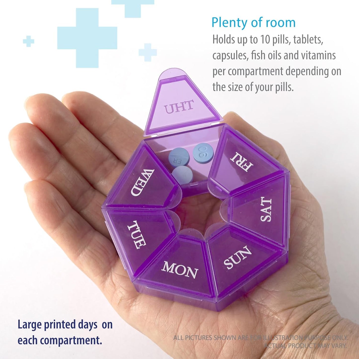 compact-round-weekly-pill-organizer-for-travel---mini-pill-dispenser-with-7-days-portable-vitamin-container-in-purple---deke-home-4
