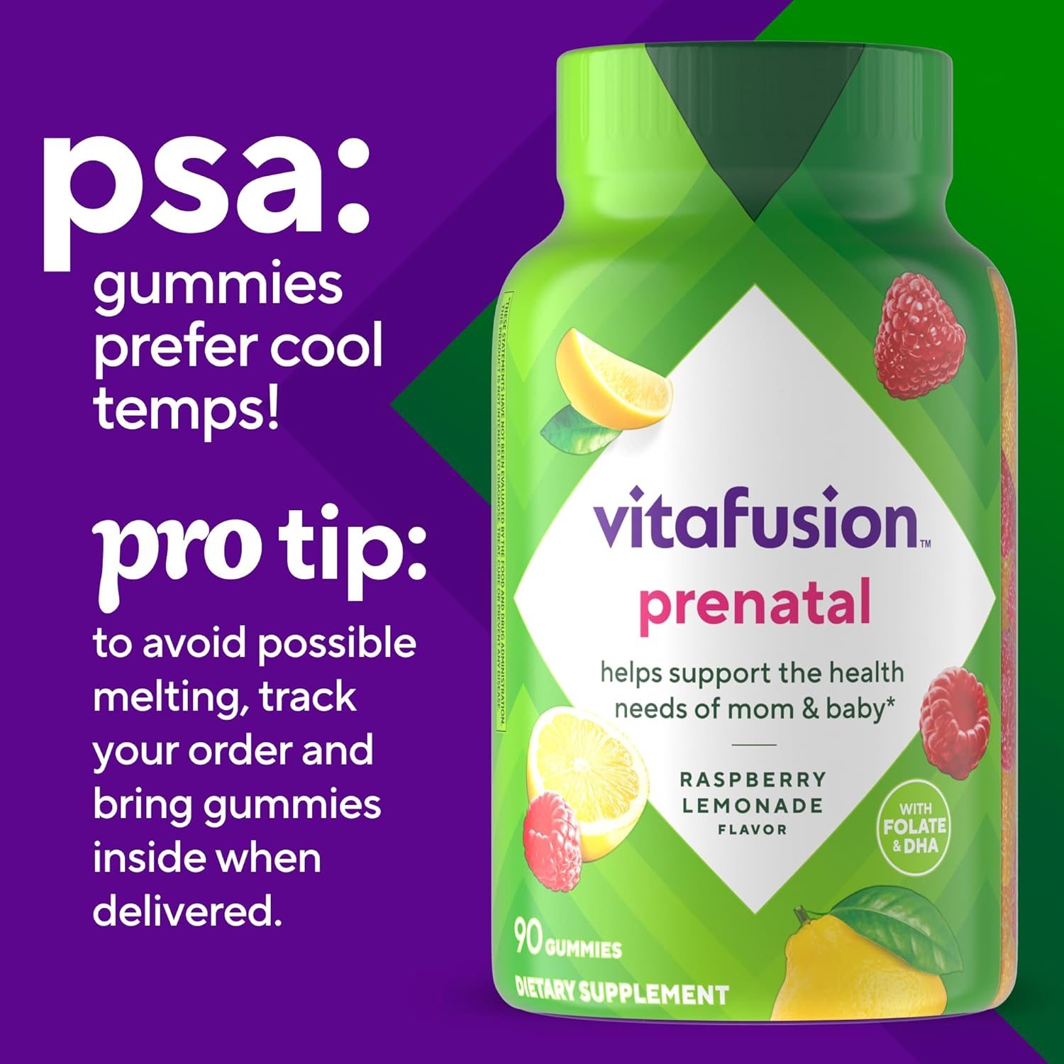 vitafusion-prenatal-gummy-vitamins-with-folate-and-dha-90-count---raspberry-lemonade-flavored-pregnancy-vitamins-for-women---americas-1-gummy-brand---45-day-supply-8