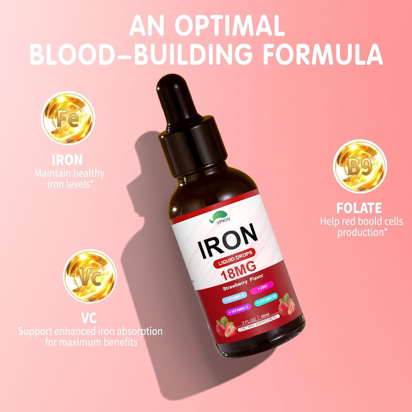 organic-liquid-iron-supplement-for-immune-support---vpkin-iron-complex-with-folate-vitamin-c-b12-for-fast-absorption---vegan-formula-for-women-men---strawberry-flavor-2-fl-oz-3
