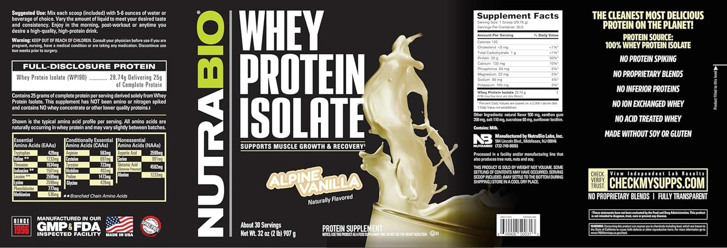 alpine-vanilla-nutrabio-whey-protein-isolate-powder---25g-protein-per-scoop---complete-amino-acid-profile---soy-gluten-free---non-gmo---2lbs-6