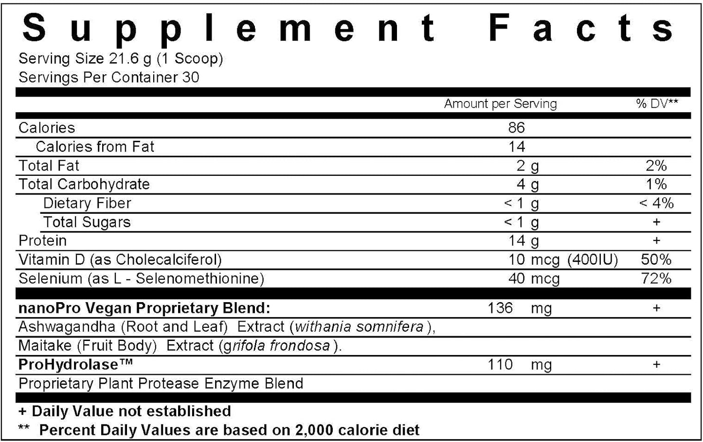 Vegan Protein Powder with Pea Protein Blend, Ashwagandha & Vegan D3 for Immune Support & Recovery - Vanilla Toffee Flavor - Espot.com.au