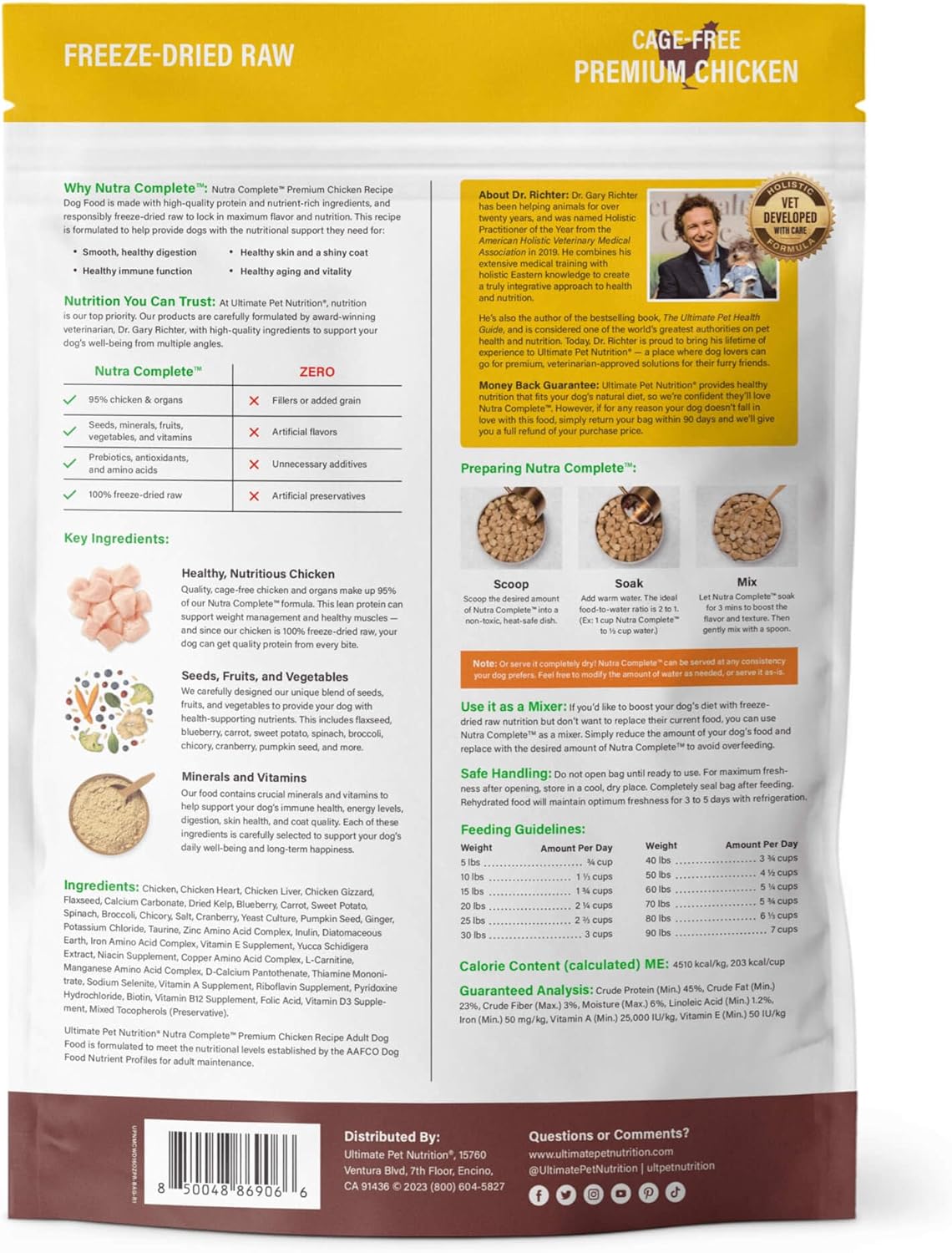 nutra-complete-raw-freeze-dried-dog-food-with-antioxidants-prebiotics-amino-acids---1-pound-chicken---ultimate-pet-nutrition-2