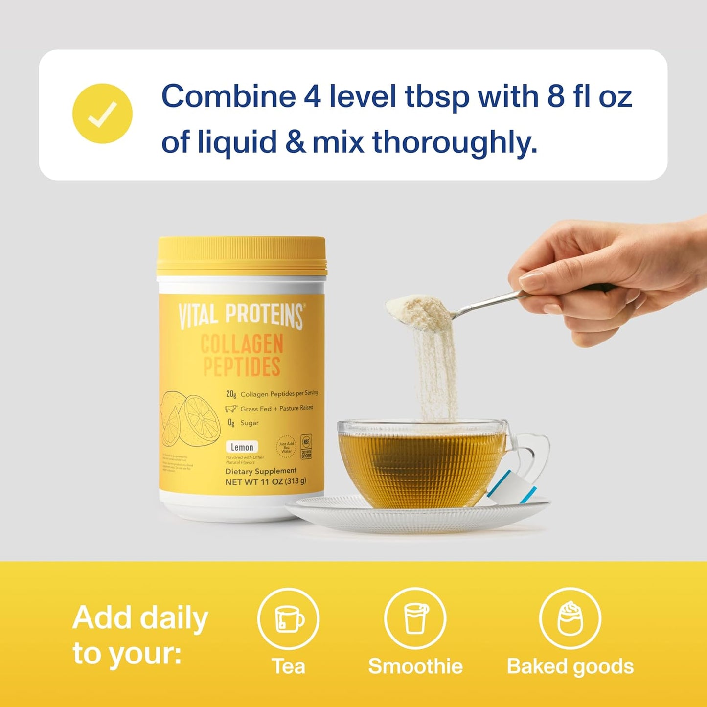 grass-fed-collagen-peptides-powder---lemon-flavor---supports-hair-skin-nails-bones-and-joints---hydrolyzed---11oz-4