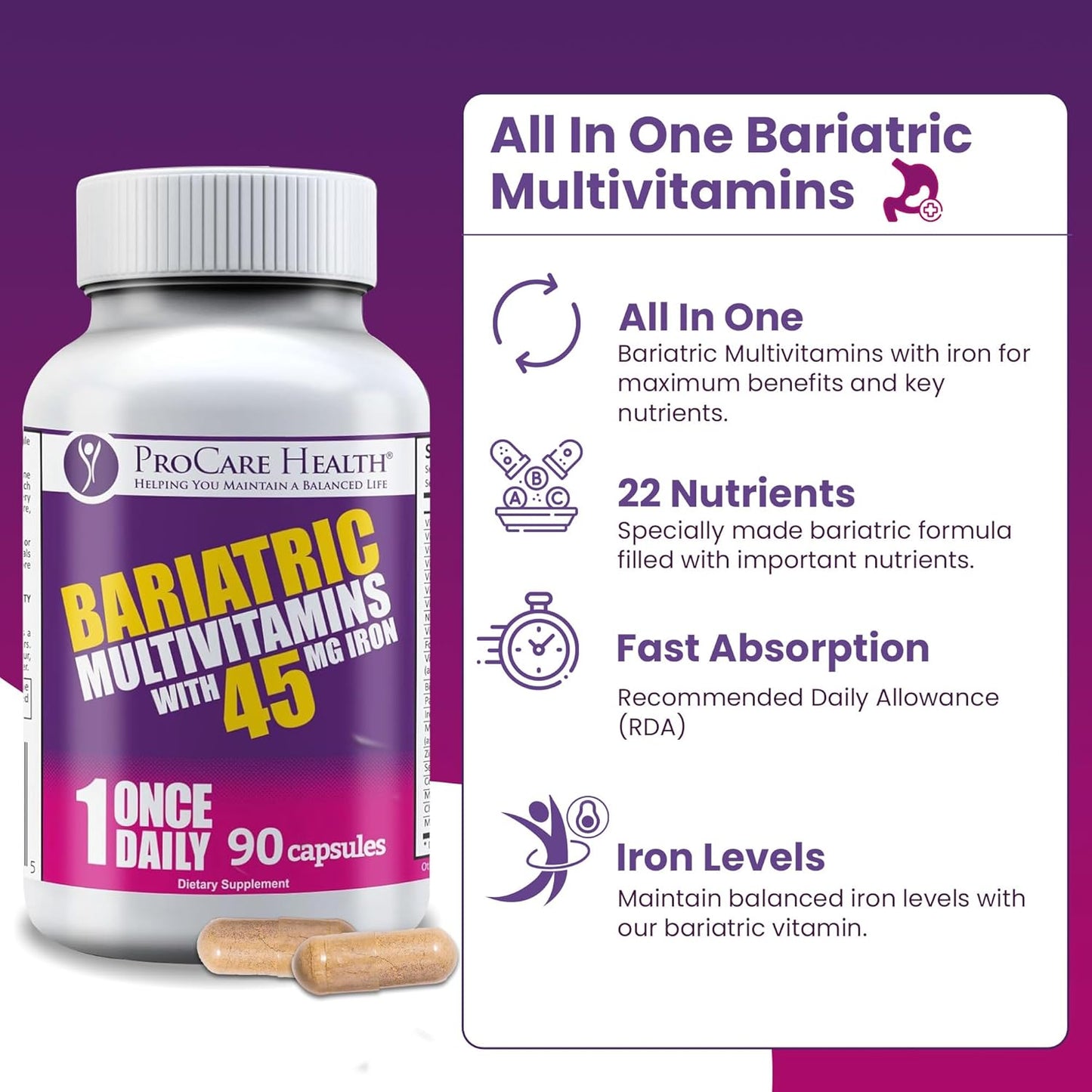 post-op-bariatric-multivitamin-with-iron---90-easy-to-swallow-capsules---45mg---sleeve-gastric-bypass---sustain-energy-recovery---3-month-supply-6