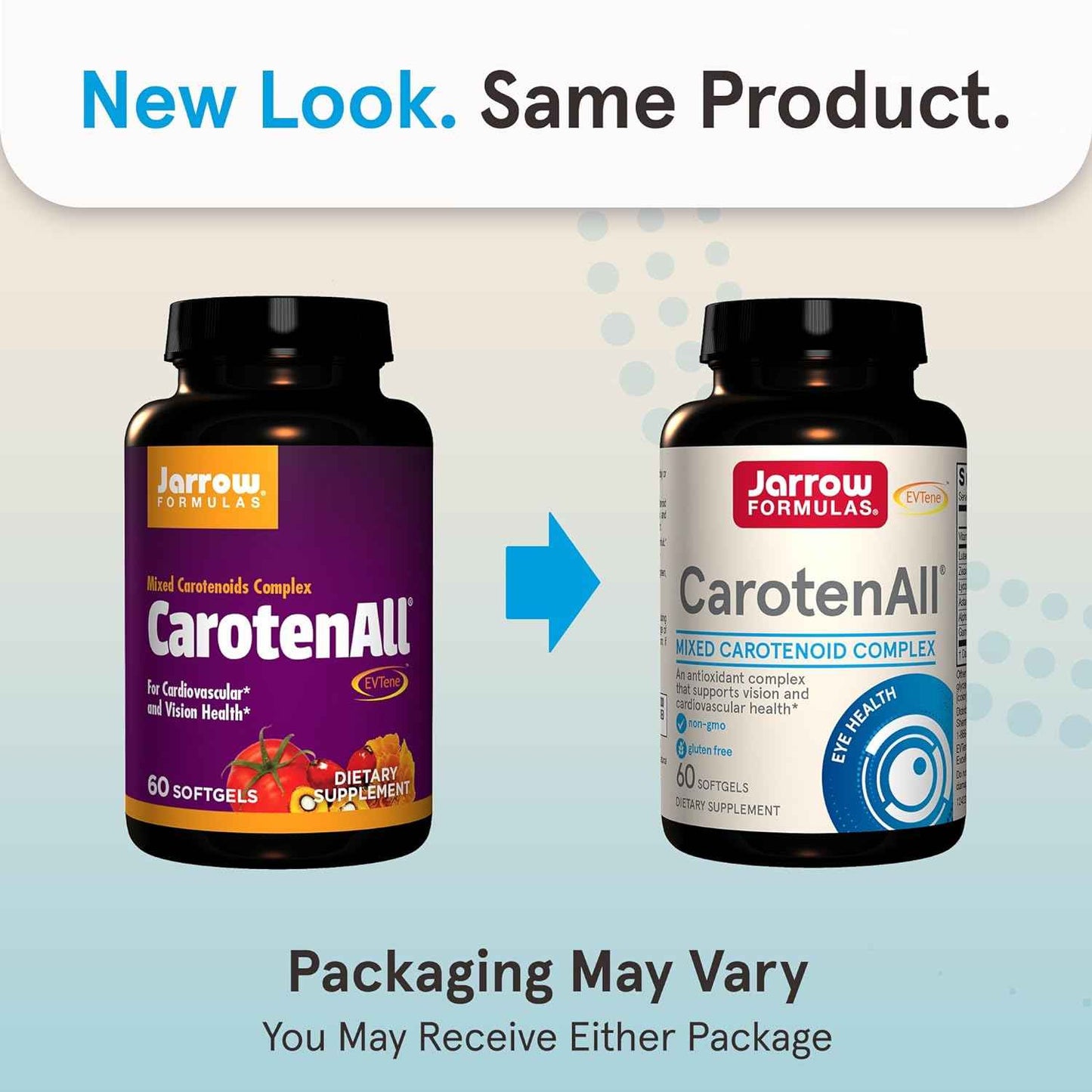 CarotenAll Dietary Supplement Softgels for Vision & Cardiovascular Health - Antioxidant Support - 60 Day Supply