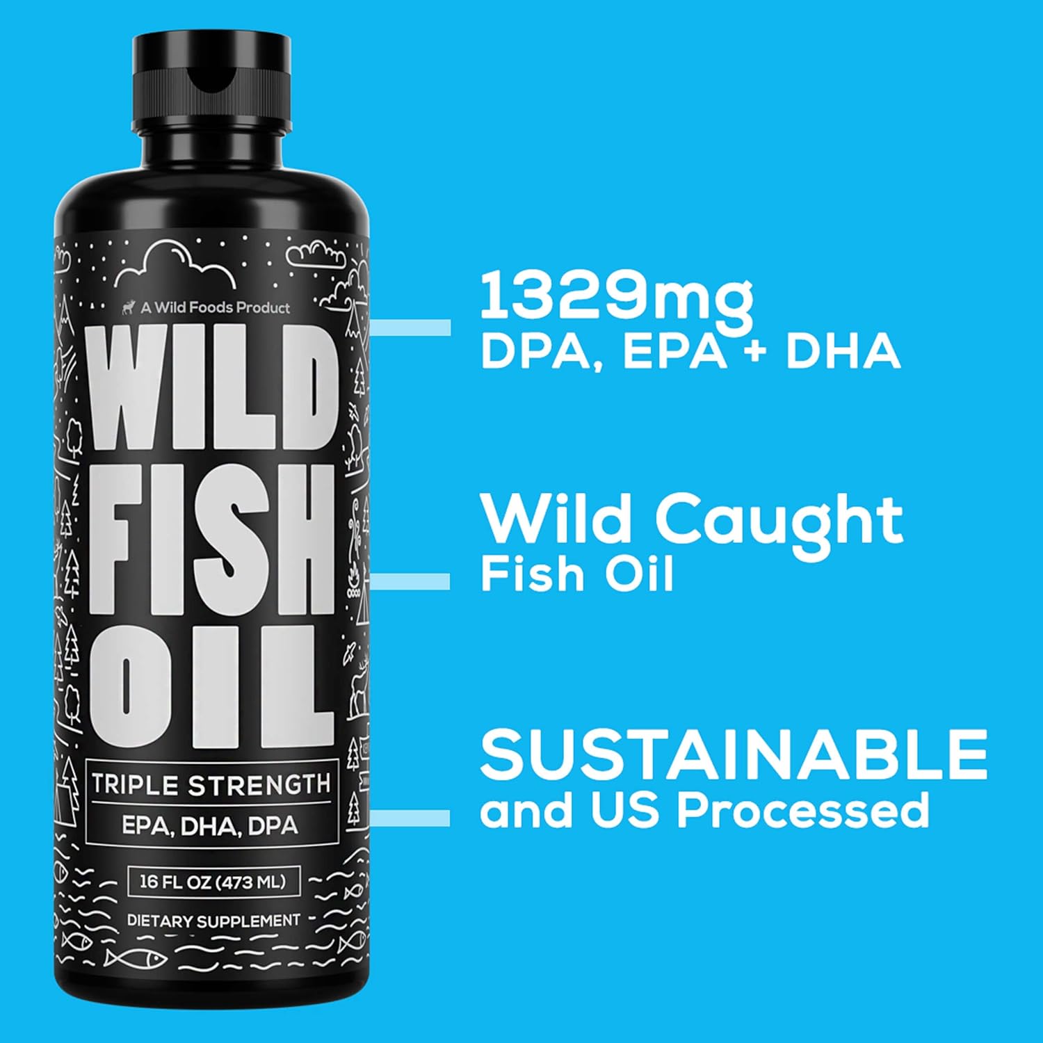 wild-foods-lemon-flavored-liquid-omega-3-fish-oil-supplement---16-oz---triple-strength-heart-joint-nutrition---non-gmo---gluten-free---wild-caught---burpless-odorless---dpa-dha-epa---women-men-6