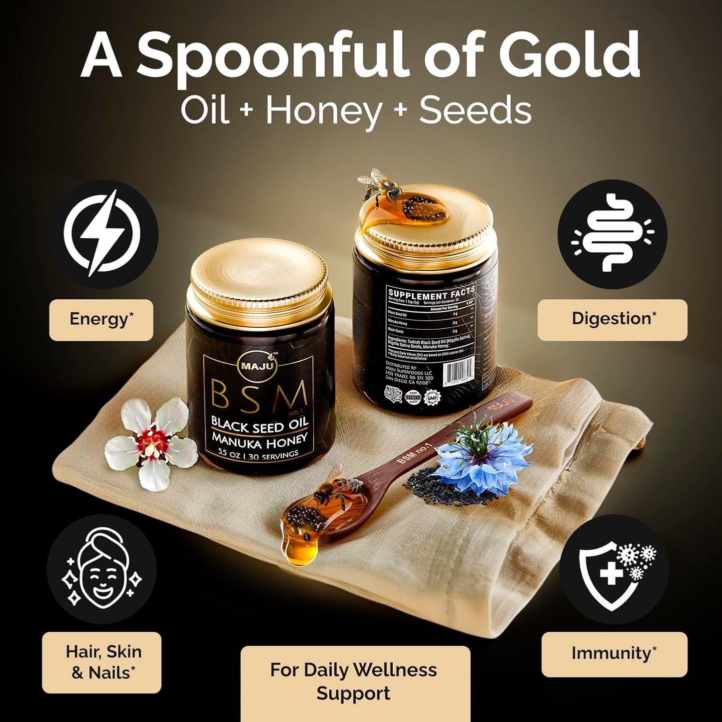maju-superfoods-3-in-1-black-seed-oil-manuka-honey-and-seeds---sweet-crunchy-herbal-blend-with-nigella-sativa-oil---unpasteurized-raw-monofloral-manuka-honey-from-new-zealand-4