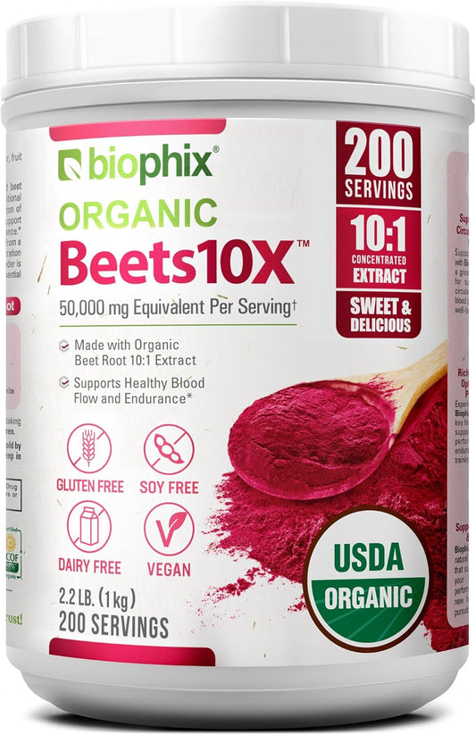 biophix-organic-beets-10x-beet-root-powder---22-lb-bulk-size---50000-mg-equivalent---superfood-antioxidant-for-heart-health---nitric-oxide-boost---natural-flavor---no-added-sugar-1