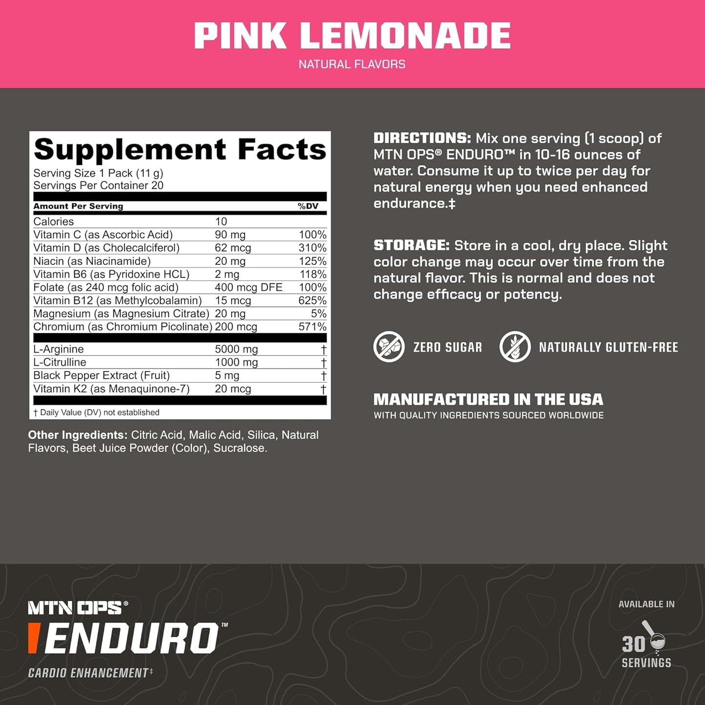 30-servings-mtn-ops-enduro-nitric-oxide-supplement-stim-free-pre-workout-with-magnesium-citrate-beet-root-powder-niacinamide---pink-lemonade-flavor-2