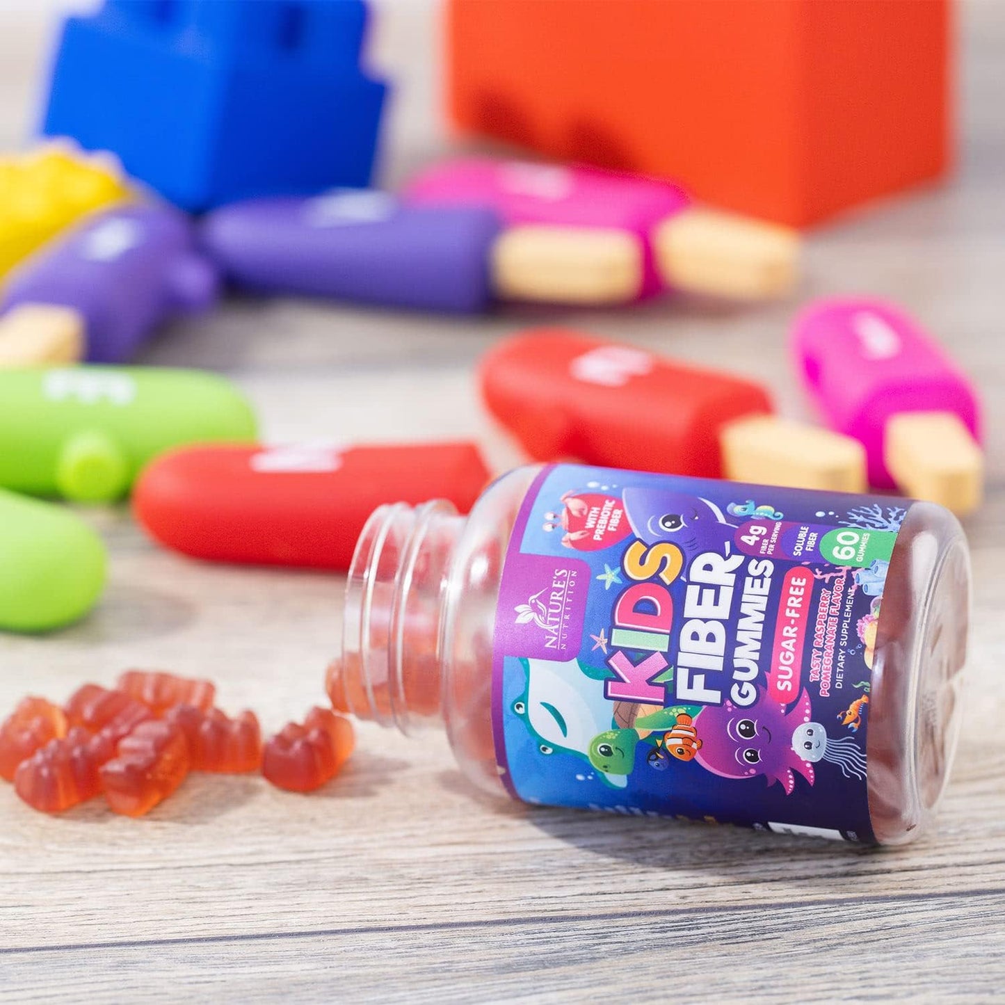 kids-fiber-gummies---plant-based-prebiotic-blend-for-regularity-immune-support---vegan-raspberry-flavored-bears---60-gummies-8