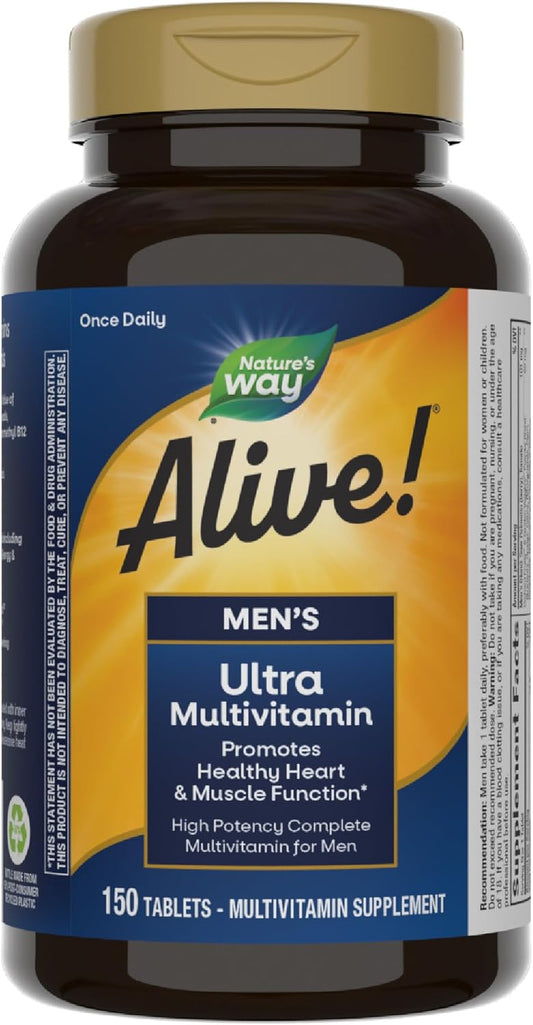 alive-mens-daily-ultra-multivitamin-for-healthy-heart-muscle-function-with-b-vitamins-and-methylated-b12---gluten-free-150-tablets-1