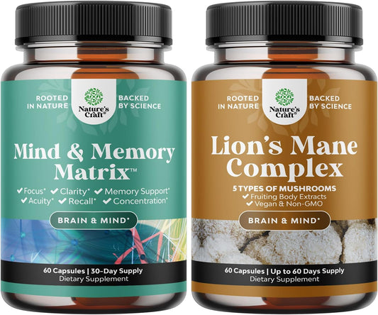 advanced-brain-and-lions-mane-mushroom-bundle---memory-focus-and-nootropic-brain-support-supplement---lions-mane-capsules-with-5x-fruiting-body---natural-cognitive-boost-1