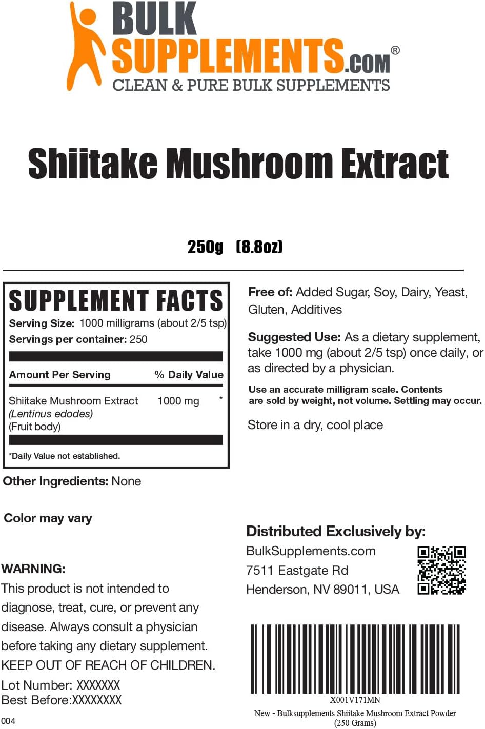 bulksupplementscom-shiitake-mushroom-extract-powder---gluten-free-shiitake-mushroom-supplement---1000mg-per-serving---250g-88-oz---pack-of-1-2
