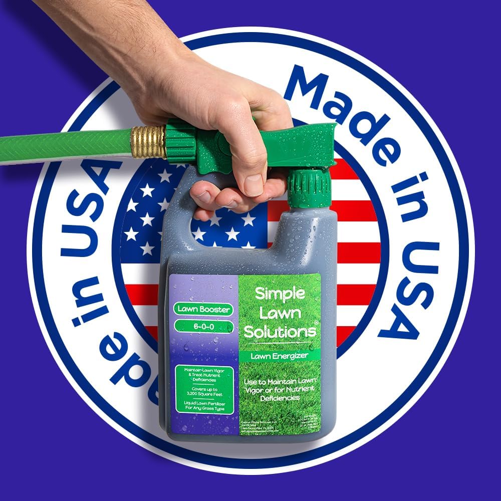 32 oz Liquid Lawn Fertilizer Spray with Iron for Deeper Green Turf - Commercial Grade Nitrogen - Suitable for All Grass Types - Simple Lawn Solutions - Espot.com.au