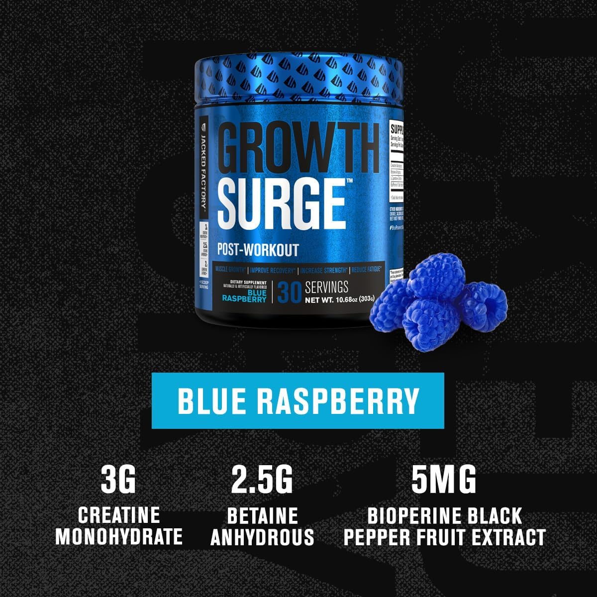 muscle-builder-recovery-supplement-with-creatine-l-carnitine---jacked-factory-growth-surge-post-workout---30-servings-blue-raspberry-3