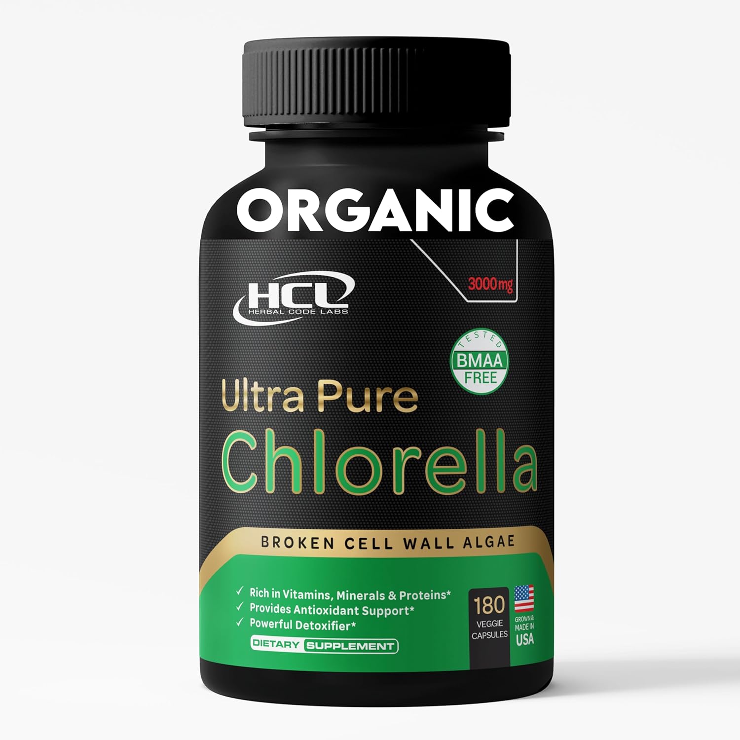 organic-chlorella-capsules-3000mg---blue-green-algae-supplement---natural-detox-cleanse---plant-vitamins-minerals---vegan-protein-powder---made-in-usa-by-hcl-herbal-code-labs-2