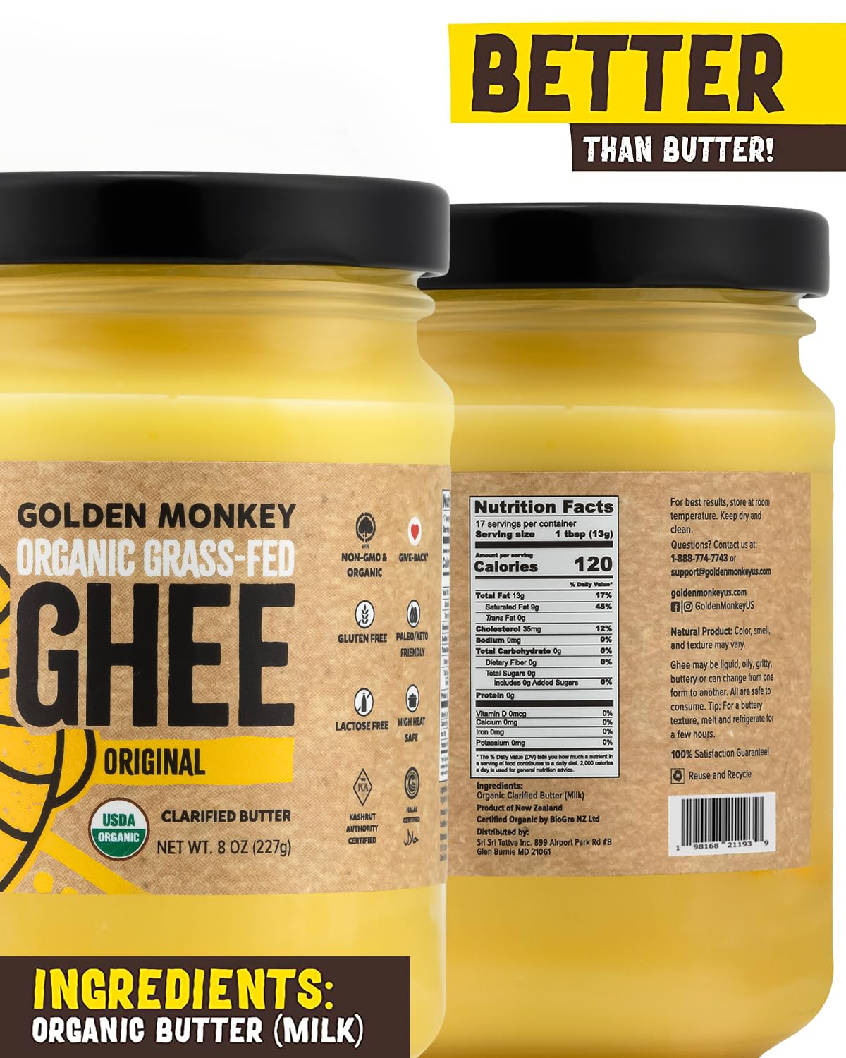 organic-grass-fed-ghee-butter-for-energy-gut-health-and-immune-support---golden-monkey-clarified-butter-for-cooking-baking-and-spreading---8oz-jar-6