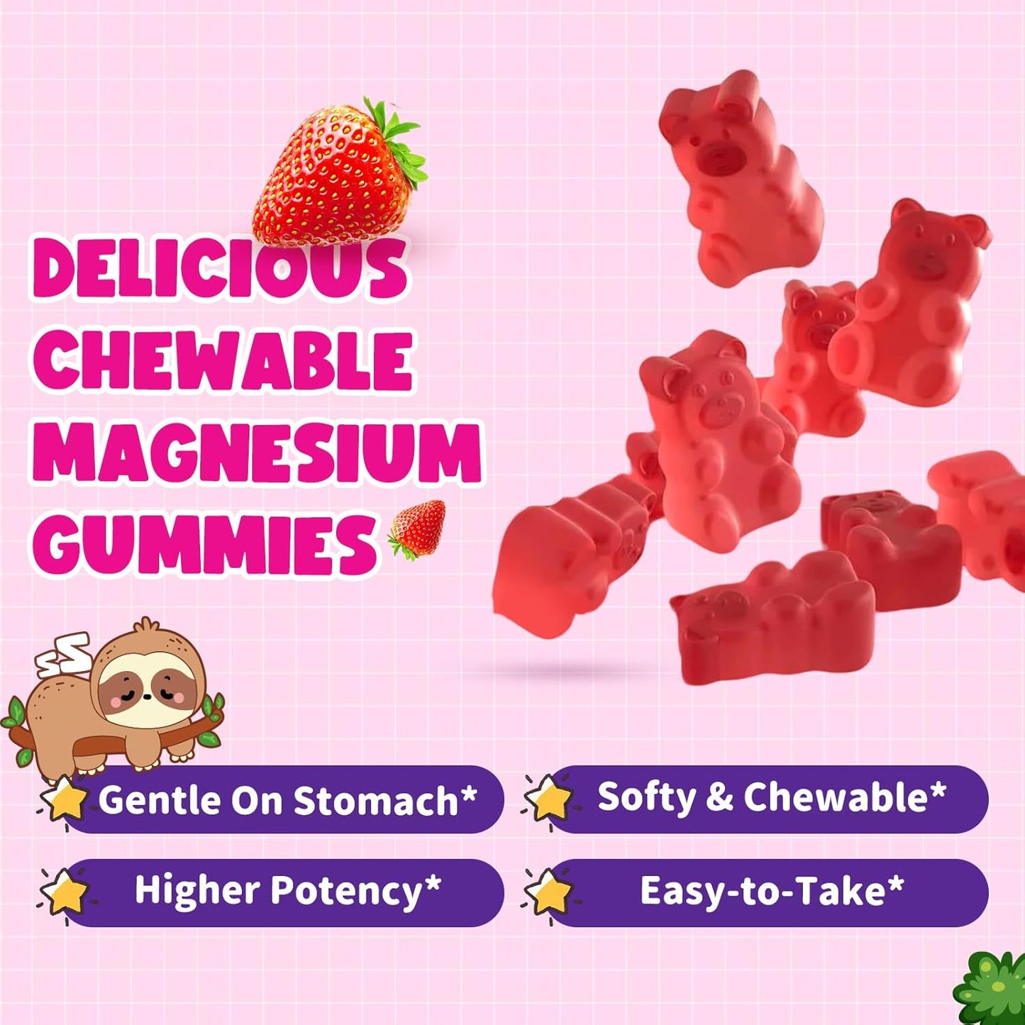 vegan-magnesium-gummies-with-potassium-calcium-zinc-vitamin-d3-b6-ashwagandha-for-relaxation-and-sleep---strawberry-flavored-gummies-for-kids-adults---60ct-5