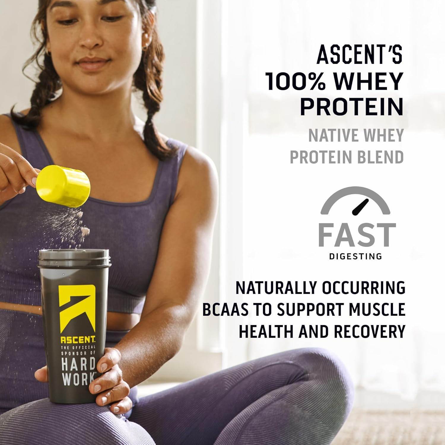 Chocolate Peanut Butter Whey Protein Isolate Powder - 100% Ascent Post Workout Supplement with 5.5g BCAA, 2.6g Leucine, Essential Amino Acids, Gluten Free - 4 lb - Espot.com.au