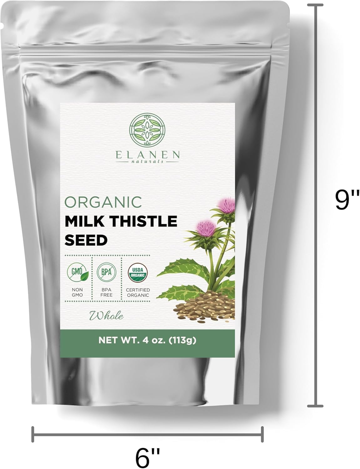usda-certified-organic-milk-thistle-seeds-4-oz-113g-by-elanen-naturals---bulk-dried-silybum-marianum-semillas-de-mariano---whole-natural-seed-3