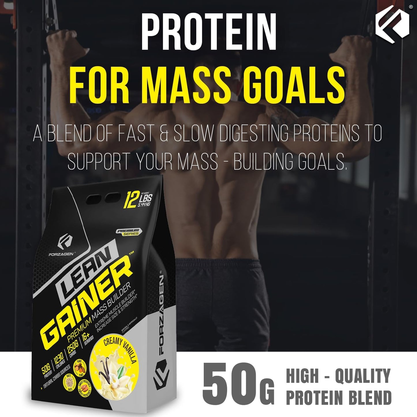 forzagen-lean-gainer-premium-mass-builder-protein-powder---12-lbs-creamy-vanilla-flavor---ideal-for-men-women-6
