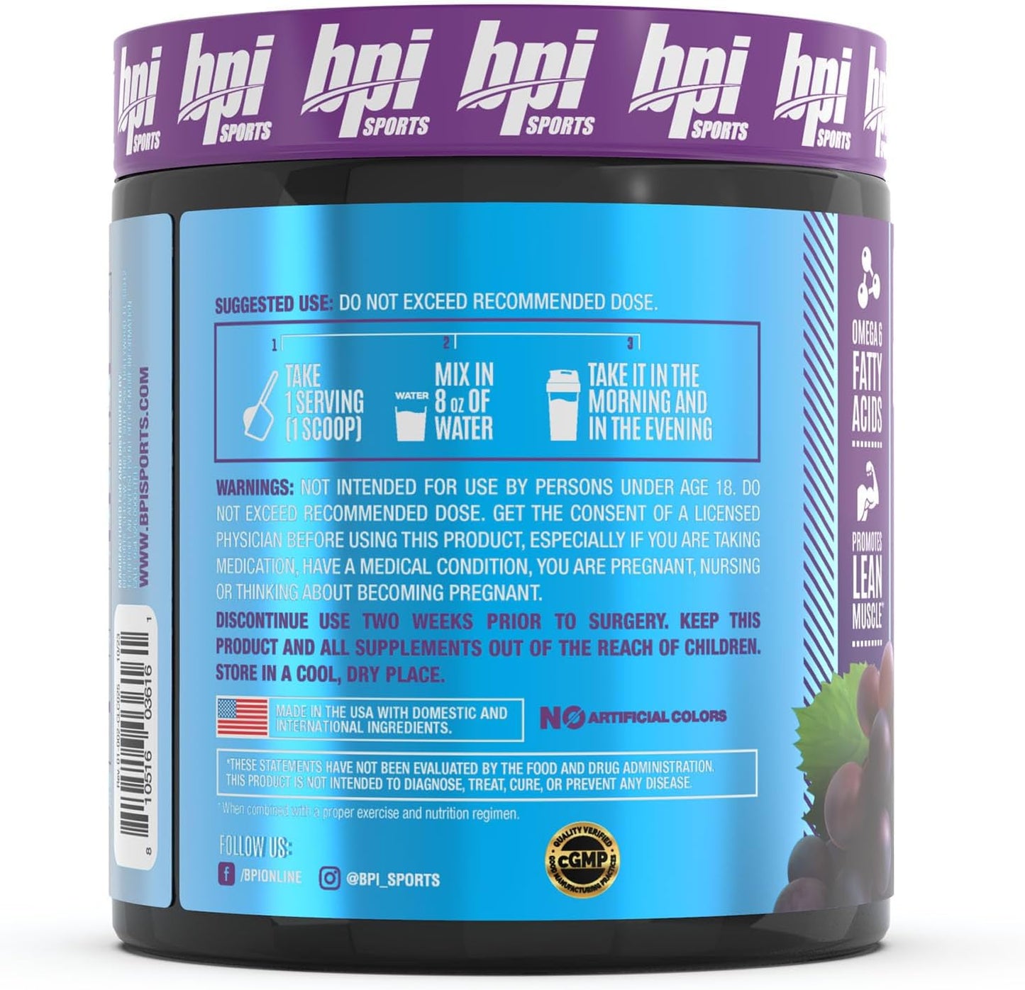 bpi-sports-cla-carnitine-for-lean-muscle-performance---conjugated-linoleic-acid-supplement-for-men-women---grape-flavor---50-servings-1234-oz-2
