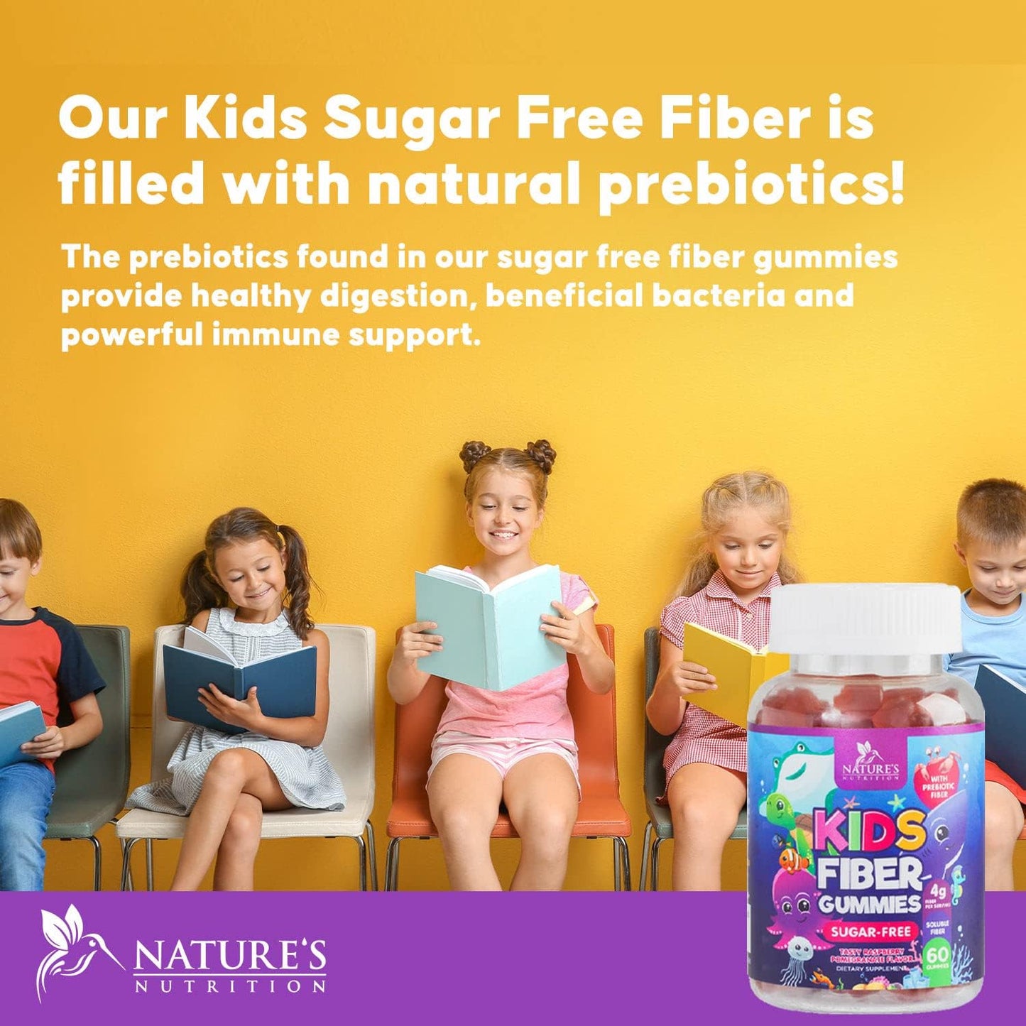 kids-fiber-gummies---plant-based-prebiotic-blend-for-regularity-immune-support---vegan-raspberry-flavored-bears---60-gummies-7