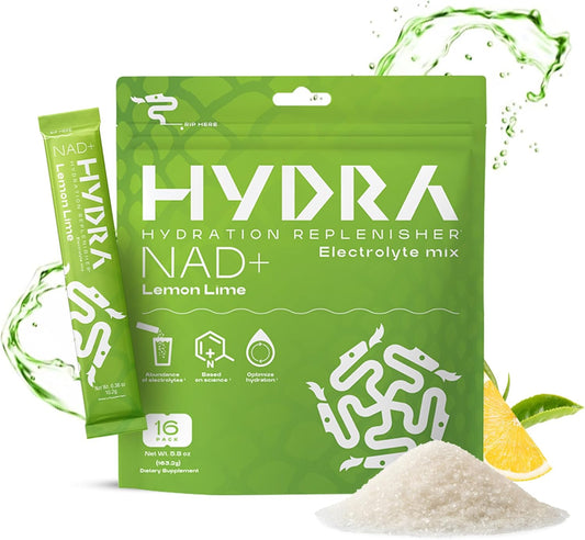 hydra-powder-nutrients-electrolyte-packets-with-nad-for-daily-hydration---low-sodium-low-sugar-electrolyte-mix-lemon-lime---16-packets-1