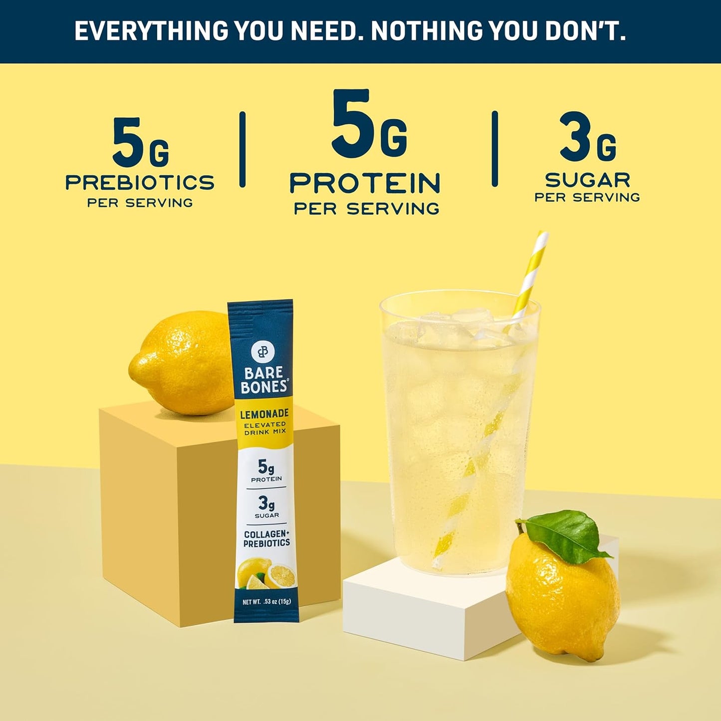 collagen-prebiotic-lemonade-mix-stick-packs---16-packets-3g-sugar-on-the-go-powdered-drink-for-health-convenience-2