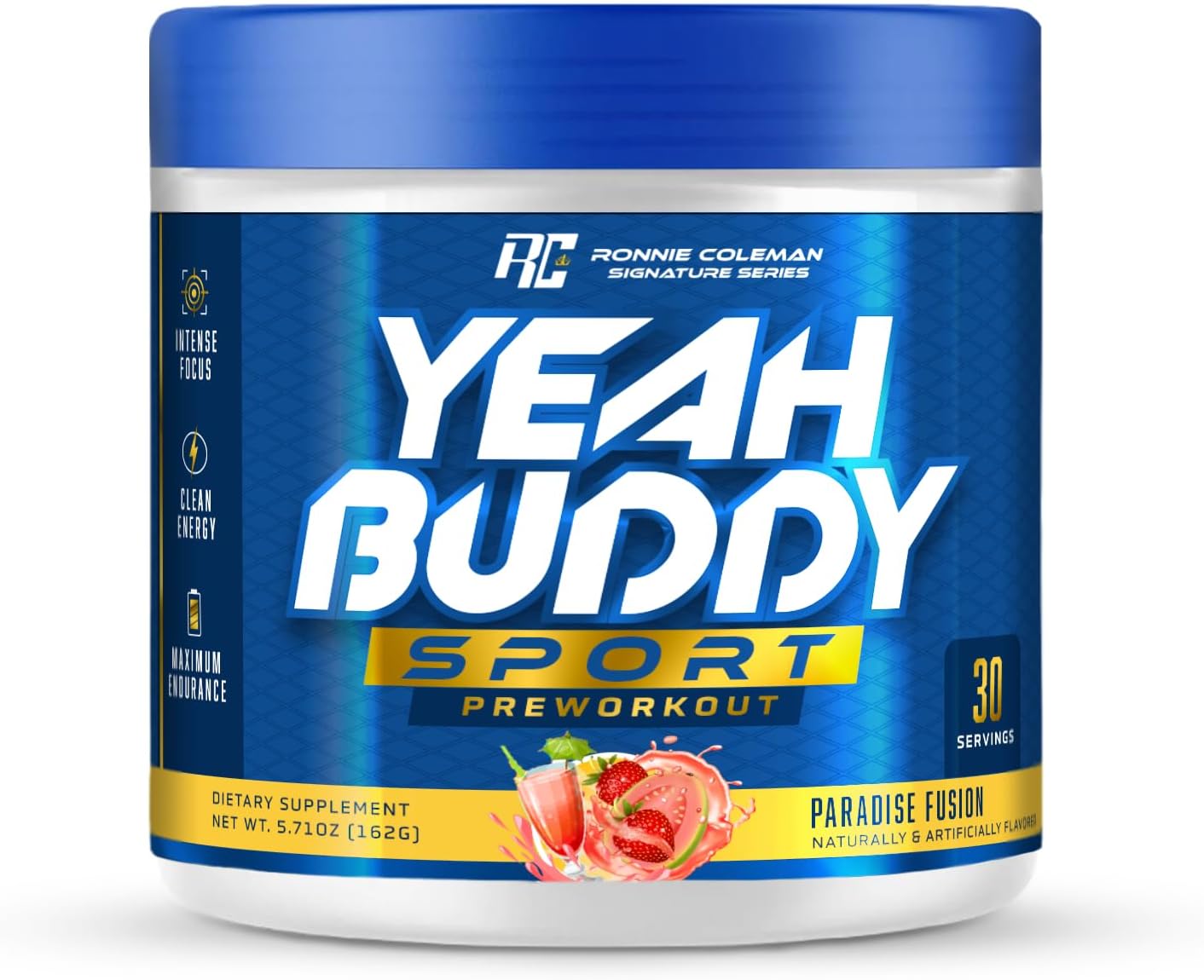 Ronnie Coleman Signature Series Paradise Fusion Pre Workout Powder - 30 Servings - Energy, Endurance, Focus - Amino Acid Beta Alanine, L Citrulline, Caffeine - for Women & Men - Espot.com.au
