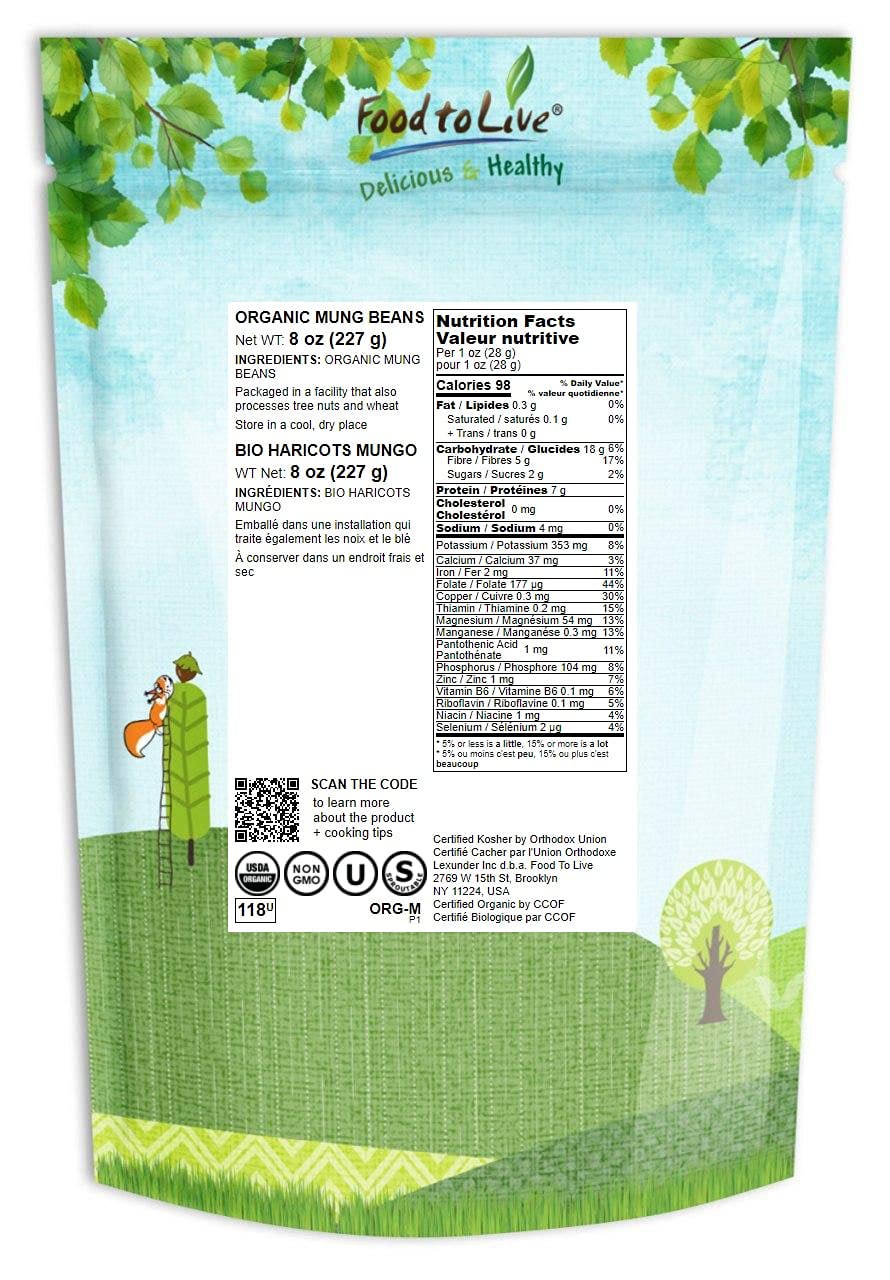 organic-mung-beans-8oz---non-gmo-whole-dried-green-gram---sproutable-kosher-sirtfood---high-fiber-protein-2