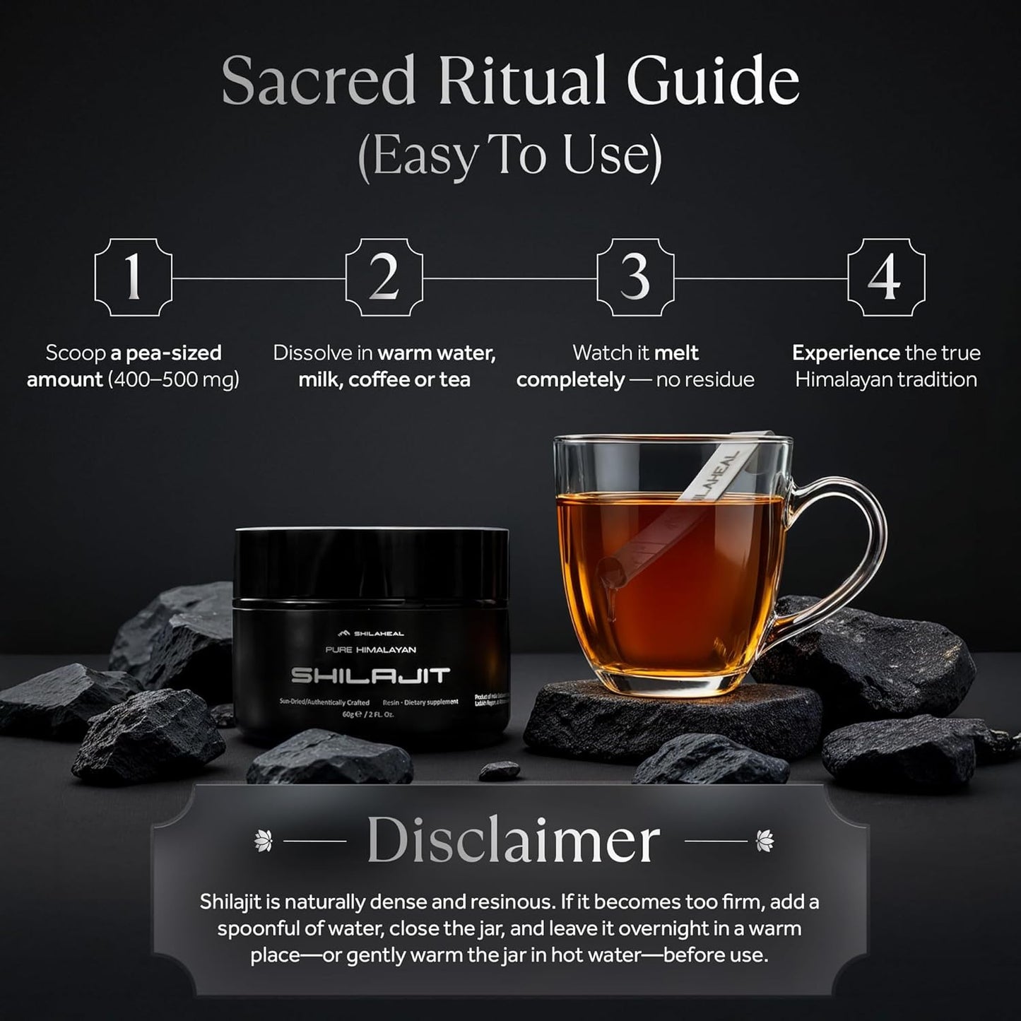 100% Natural Shilajit Resin from Ladakh, Himalayas | Stamina and Energy Boost | Immune Support | 78%+ Fulvic Acid | 85+ Trace Minerals | 4-Month Supply - Espot.com.au
