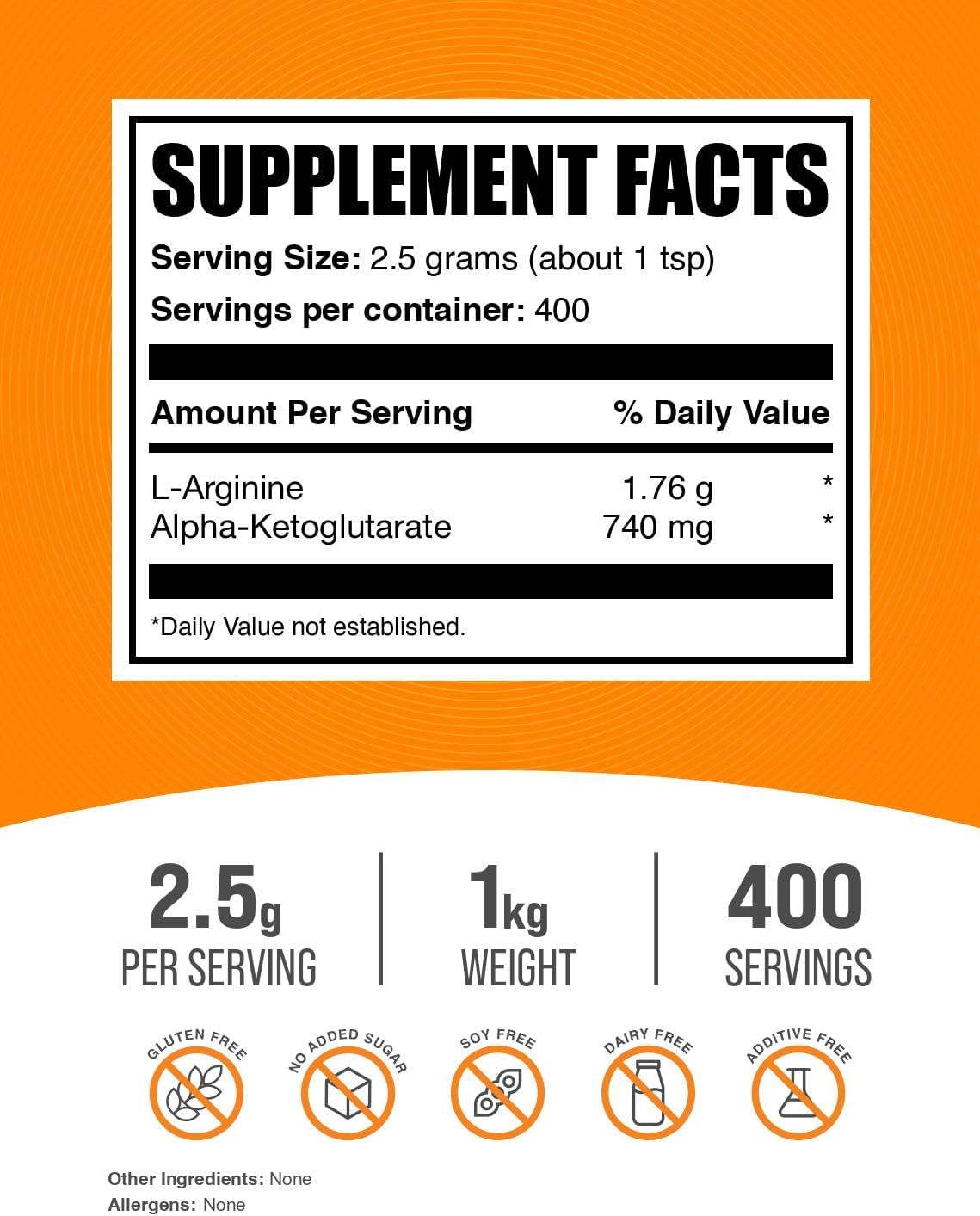 high-quality-aakg-powder-supplement---2500mg-per-serving-1kg-22-lbs---unflavored-gluten-free---boosts-performance-endurance---pack-of-1-2