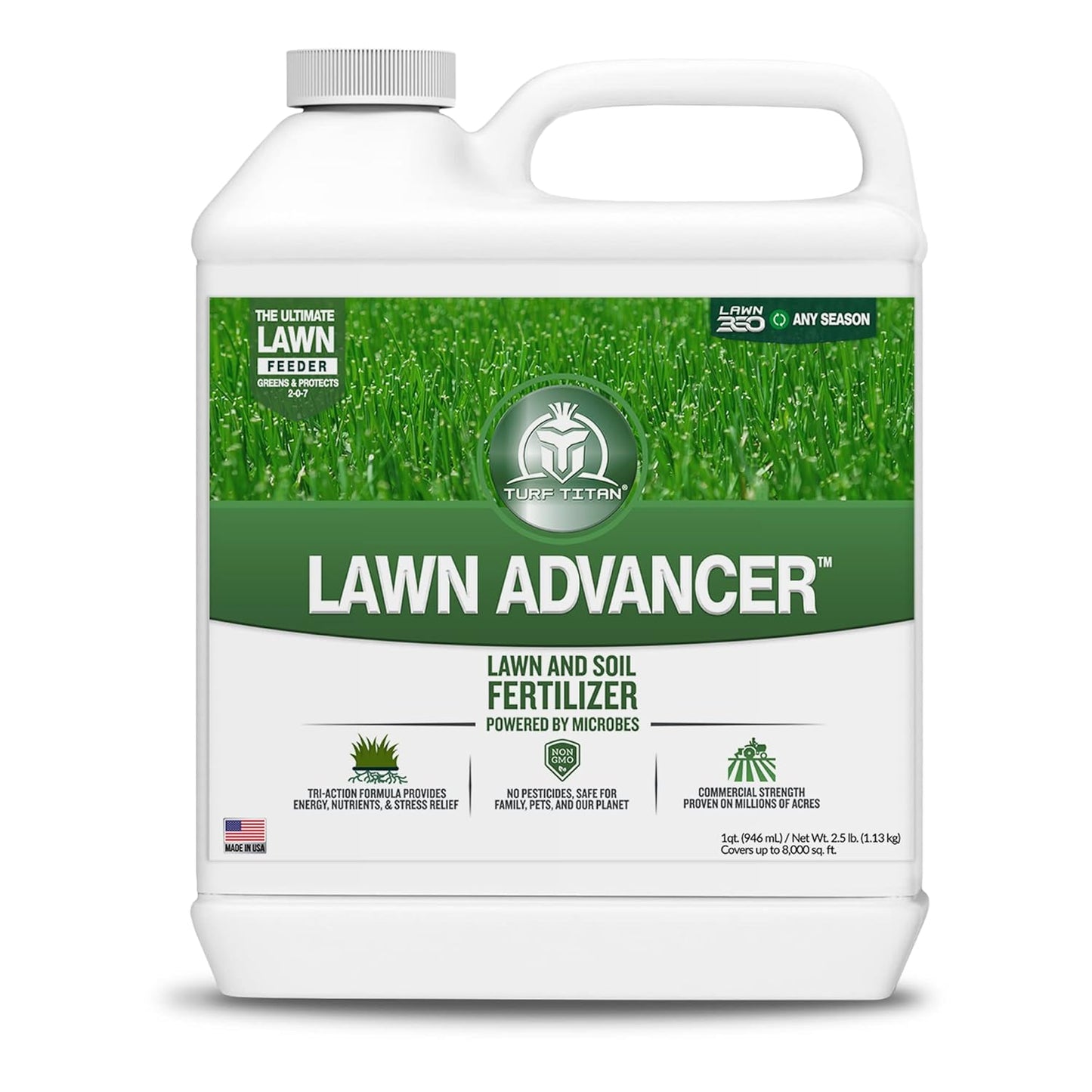 Turf Titan Lawn Advancer - 32 oz Green Lawn Booster and Fertilizer - Fast Acting Grass Growth Formula - Covers 8,000 Sq Ft - Espot.com.au