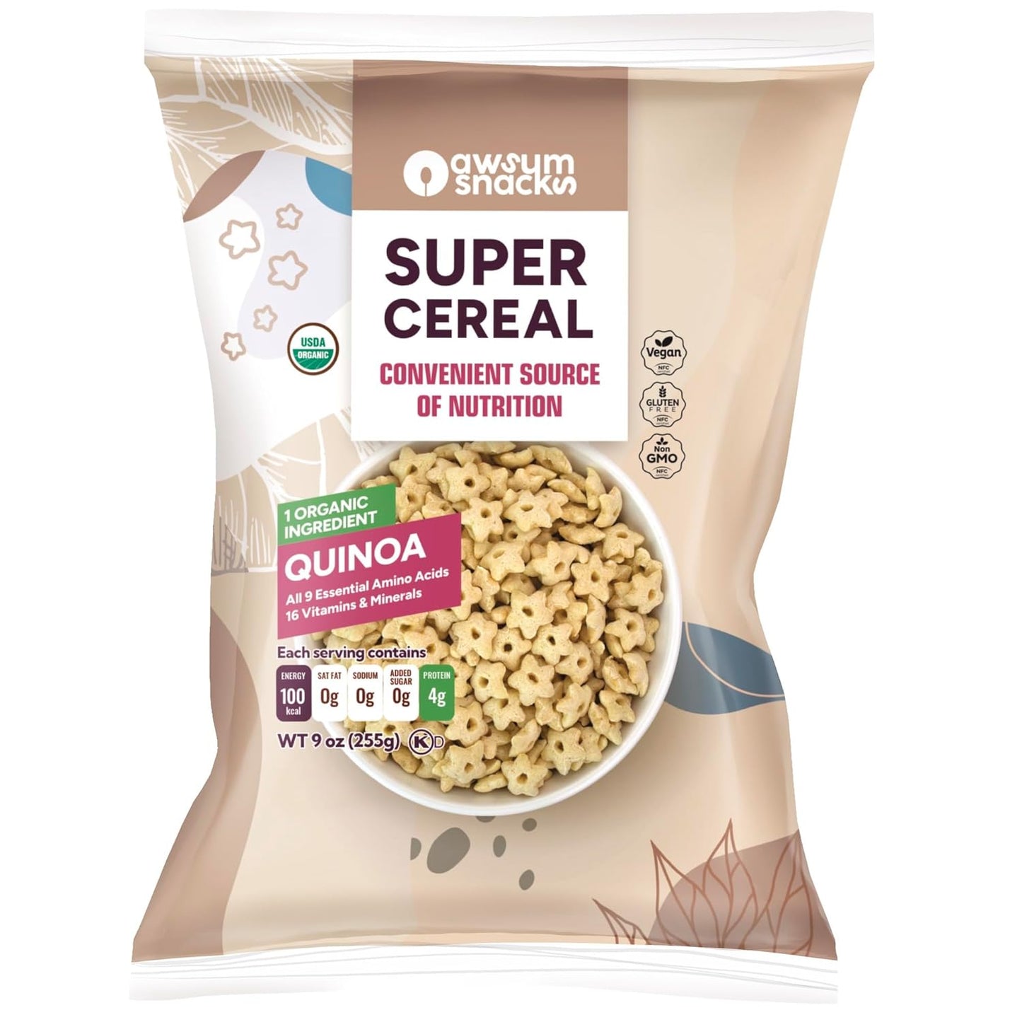 organic-vegan-gluten-free-cereal-snack-6oz---non-gmo-kosher-puffed-quinoa---diabetic-friendly-sugar-free-option-1